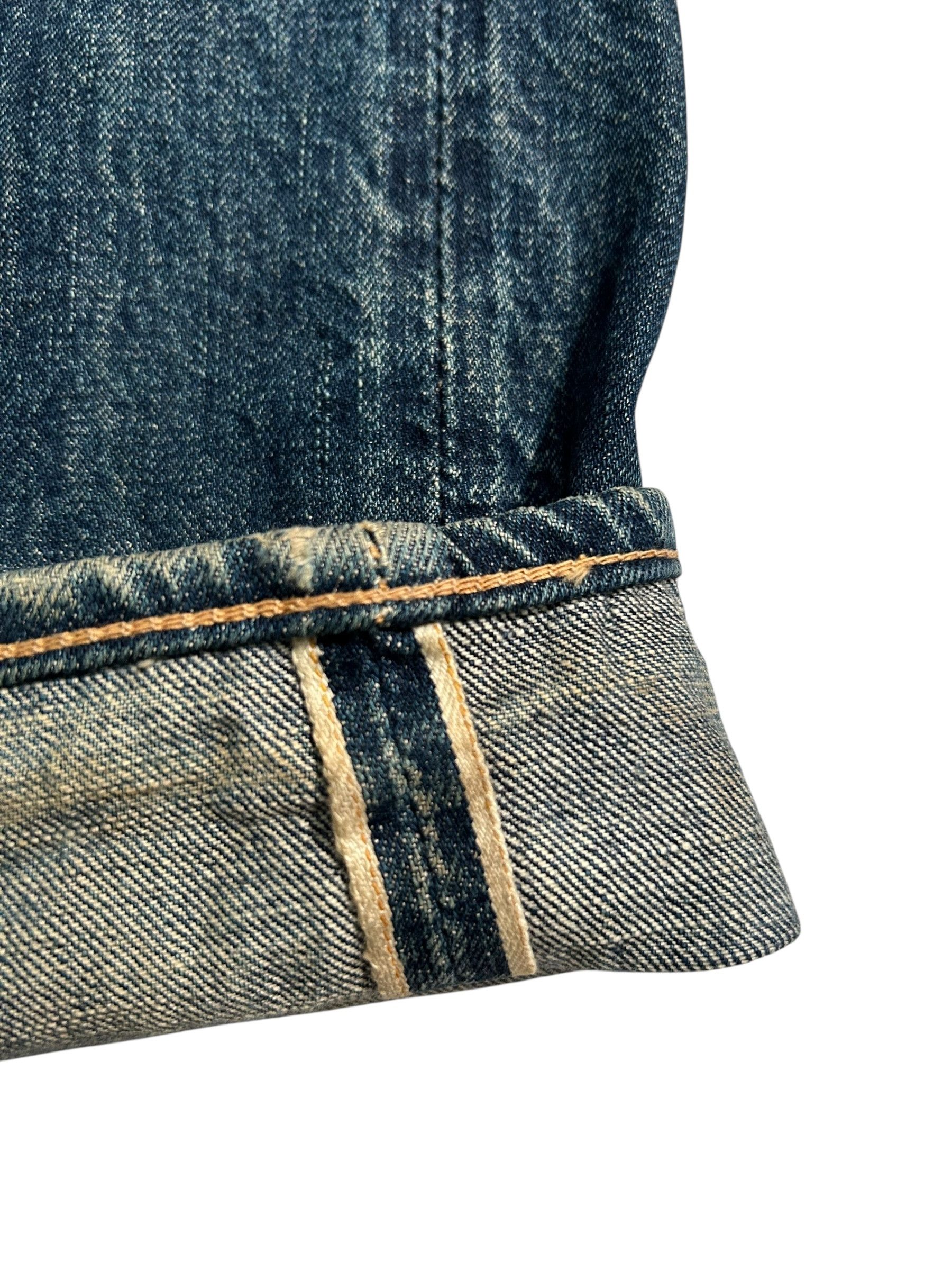 Kapital × Vintage × Warehouse VINTAGE WAREHOUSE 800 SELVEDGE BUTTON FLY DISTRESSED DENIM Size US 32 / EU 48 - 3 Thumbnail