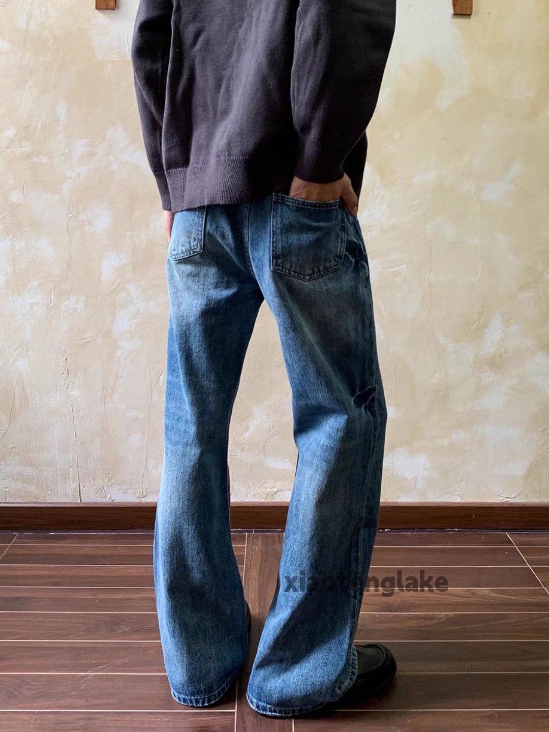 Jean Custom Vintage washed faded cleanfit yuppie y2k jeans Size US 33 - 5 Thumbnail