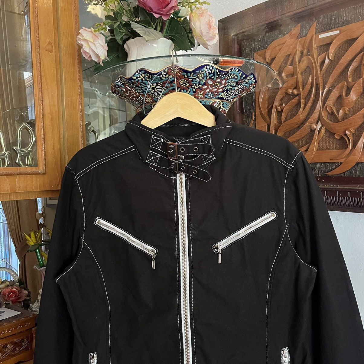 If Six Was Nine Zugue+ Bondage Double Buckle Neck Punk Jacket Size US L / EU 52-54 / 3 - 2 Thumbnail