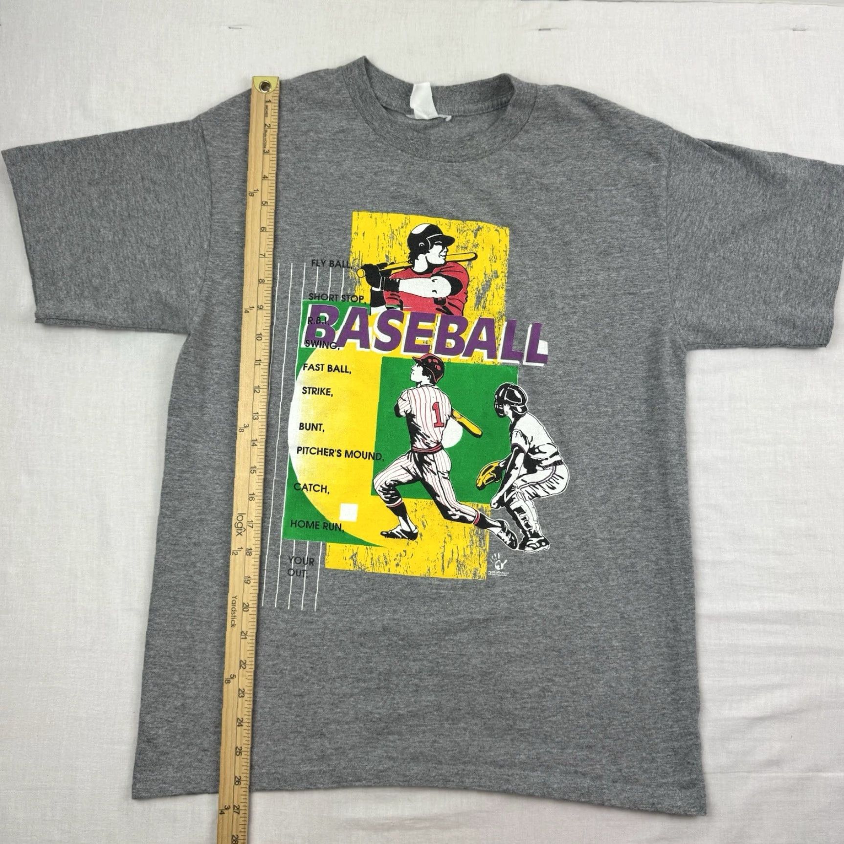 Vintage Vintage Unbranded Men's Baseball T-Shirt Adult Medium Short Sleeve Gray Graphic Print 90s Sports Size US M / EU 48-50 / 2 - 7 Thumbnail