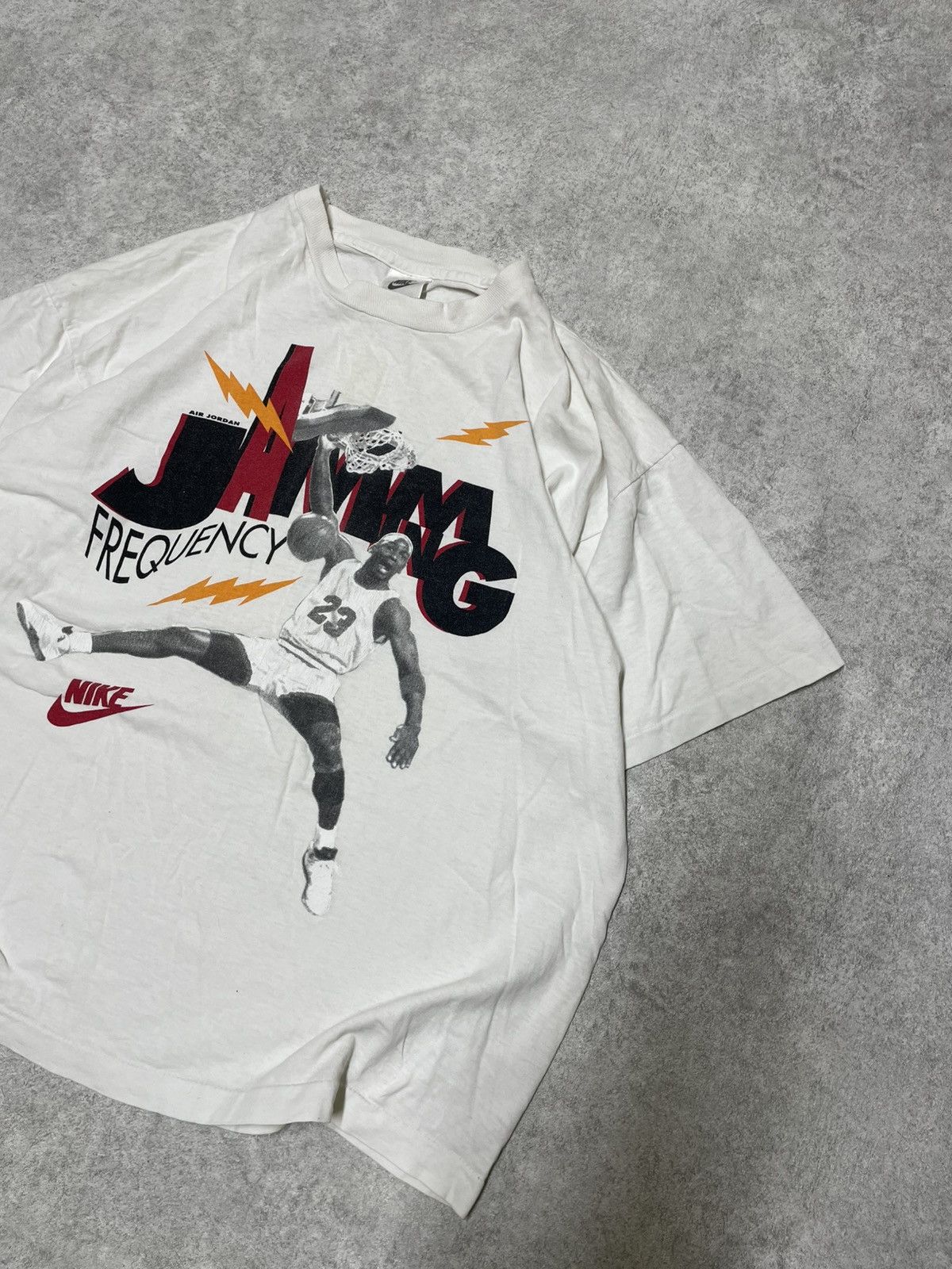 Jordan Brand × Nike × Vintage One seam limited Jordan T-shirt one on sale 1990 Size US L / EU 52-54 / 3 - 6 Thumbnail