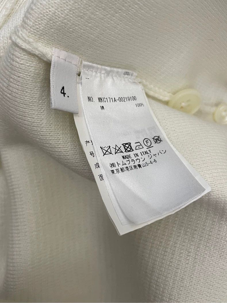 Thom Browne Thom browne White four-striped knitted cardigan jacket 2504 Size US XL / EU 56 / 4 - 6 Thumbnail
