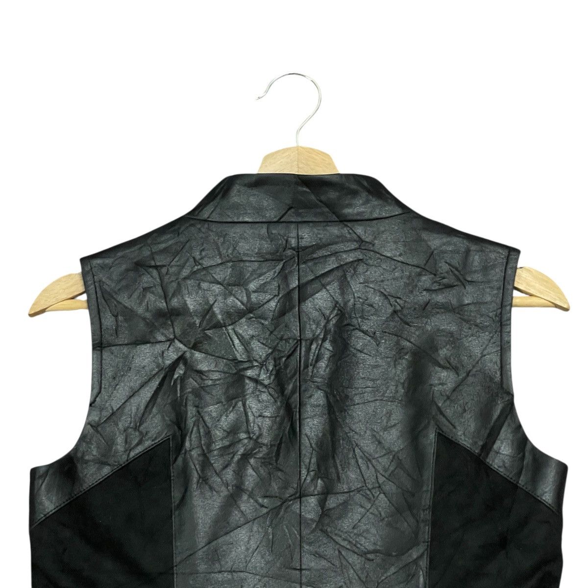 Karl Lagerfeld Vintage Karl Lagerfeld Faux Leather Biker Moto Vest Jacket Size US XS / EU 42 / 0 - 13 Thumbnail