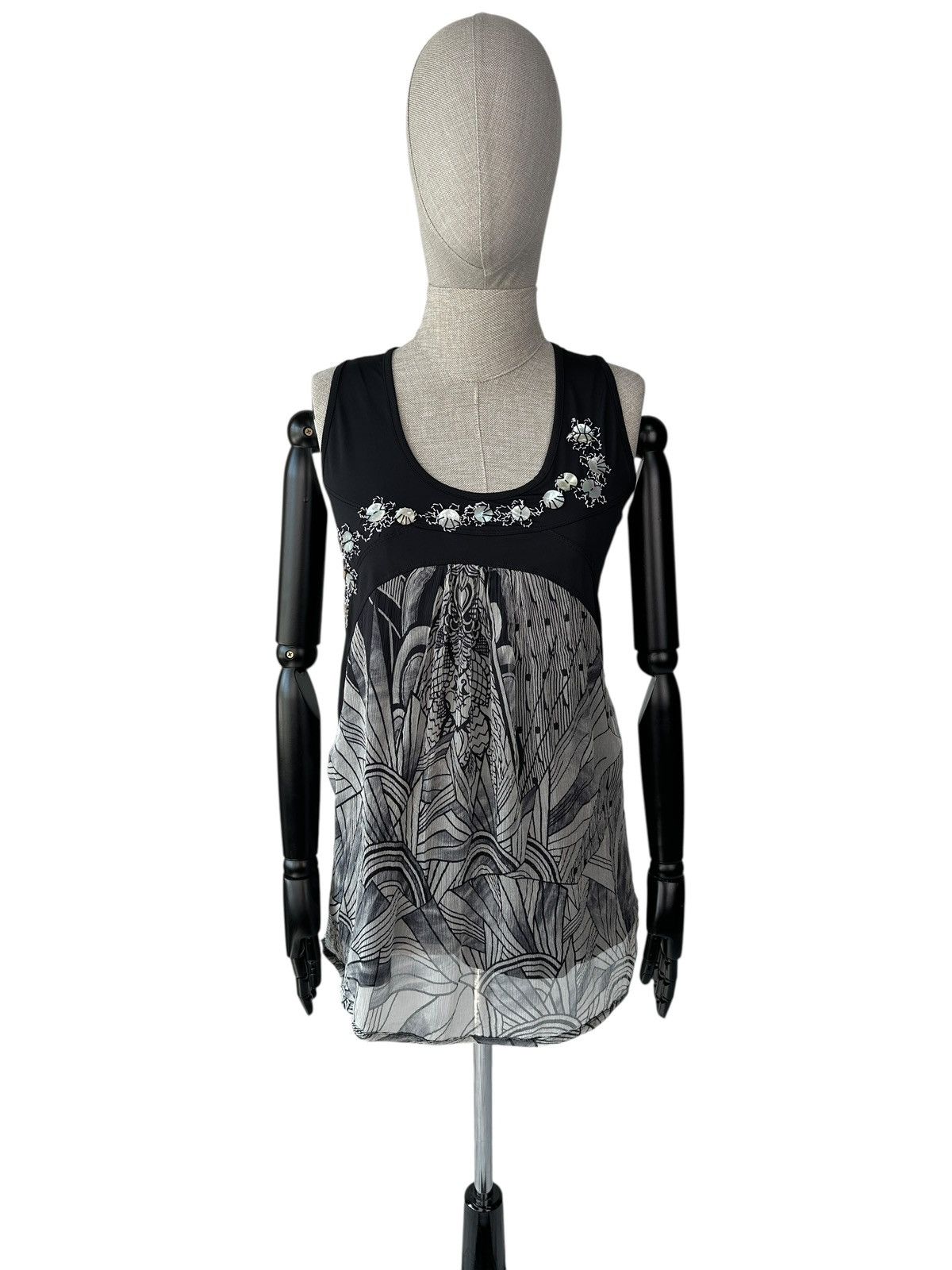 Other SAVE The QUEEN 100% Silk Tank Top Sleeveless Mesh Jersey Y2K Size XL / US 12-14 / IT 48-50 - 1 Thumbnail