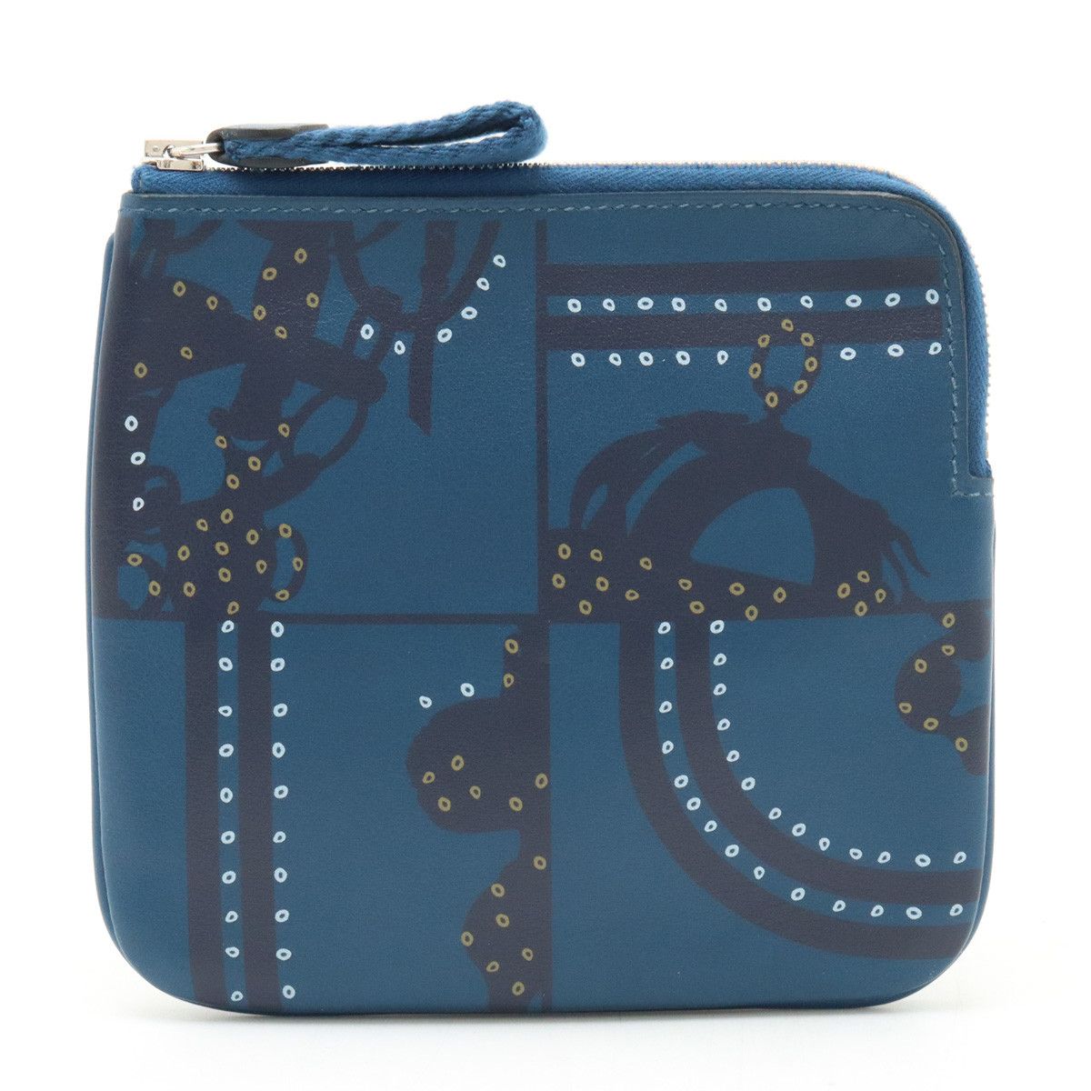 Hermes Hermes Hermes Vaux Swift Leather Multi Pouch Deep Blue Leather Vanity Bag in Great Condition Size ONE SIZE - 1 Thumbnail