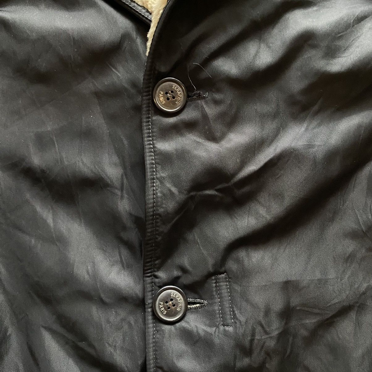 SERAPHIN 90s Seraphin Made in France Reversible Nylon Fur Coat Jacket Size US L / EU 52-54 / 3 - 3 Thumbnail