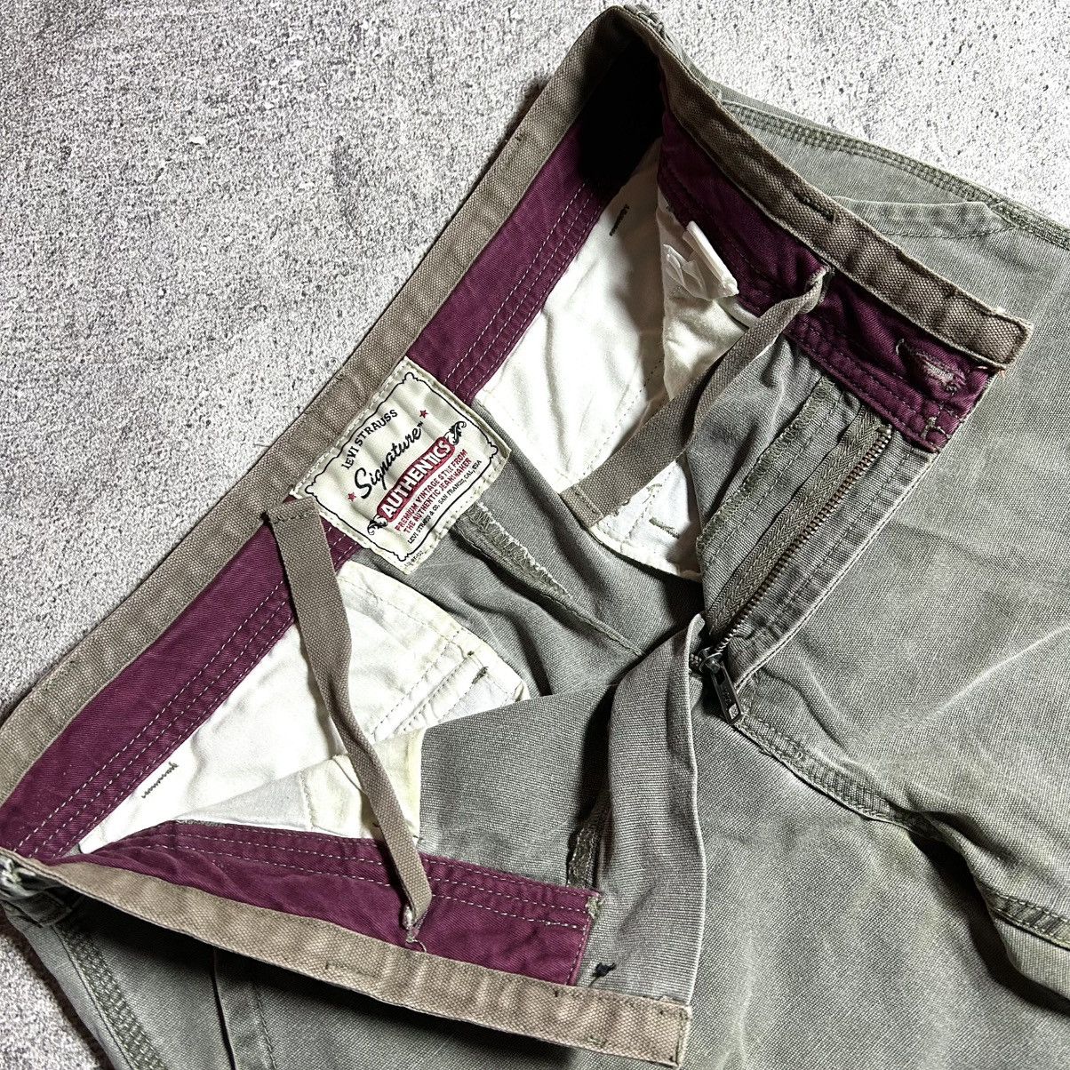 Levi's 90s Levis Multipocket Cargo Canvas Olive Green Size US 34 / EU 50 - 8 Thumbnail