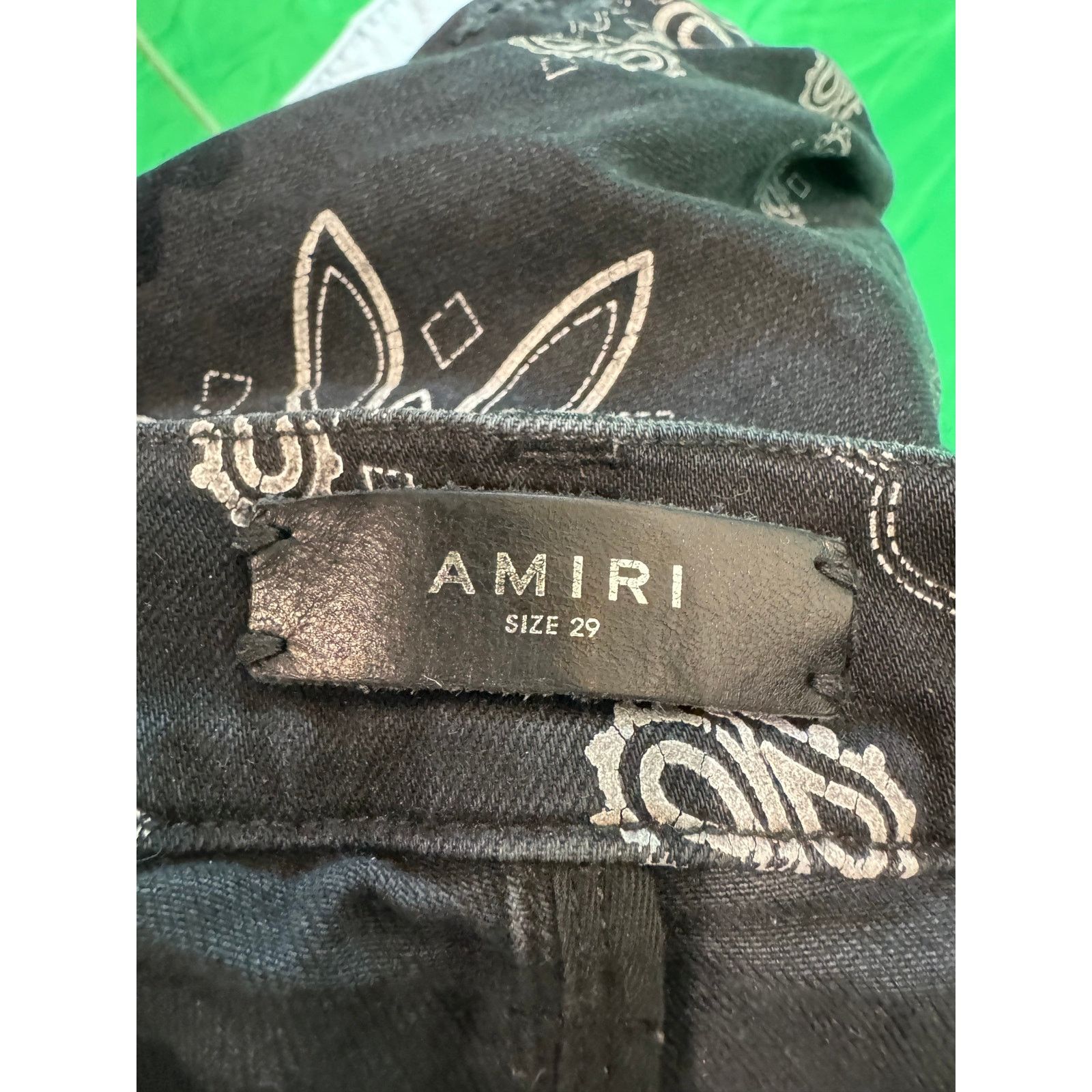 Amiri Amiri Stack Denim Black Bandana Jeans Size US 29 - 6 Thumbnail
