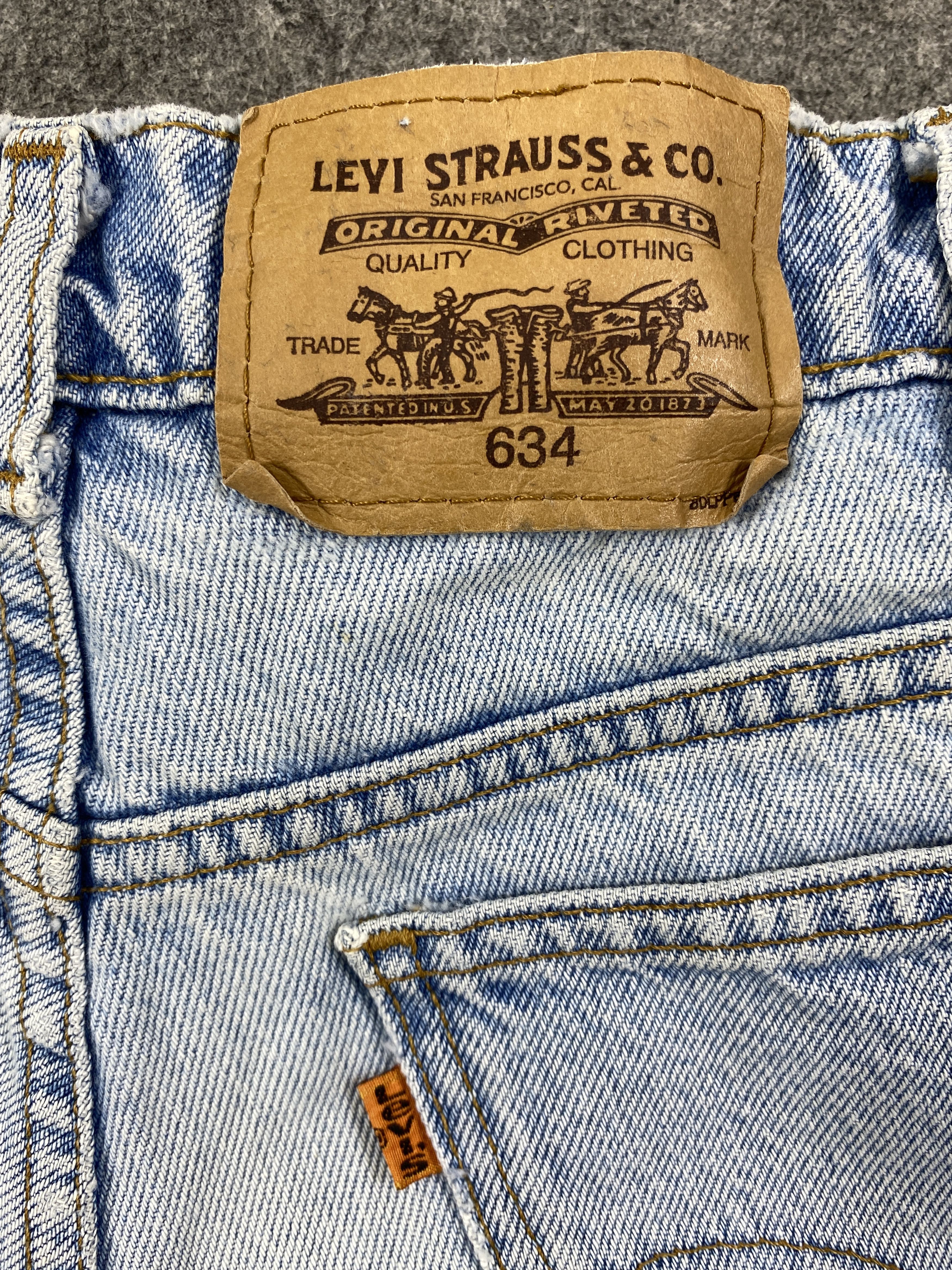 Levi's Light Blue Wash Vintage Levi's 634 Orange Tab 33x26.5 JN1776 Size US 33 - 10 Thumbnail