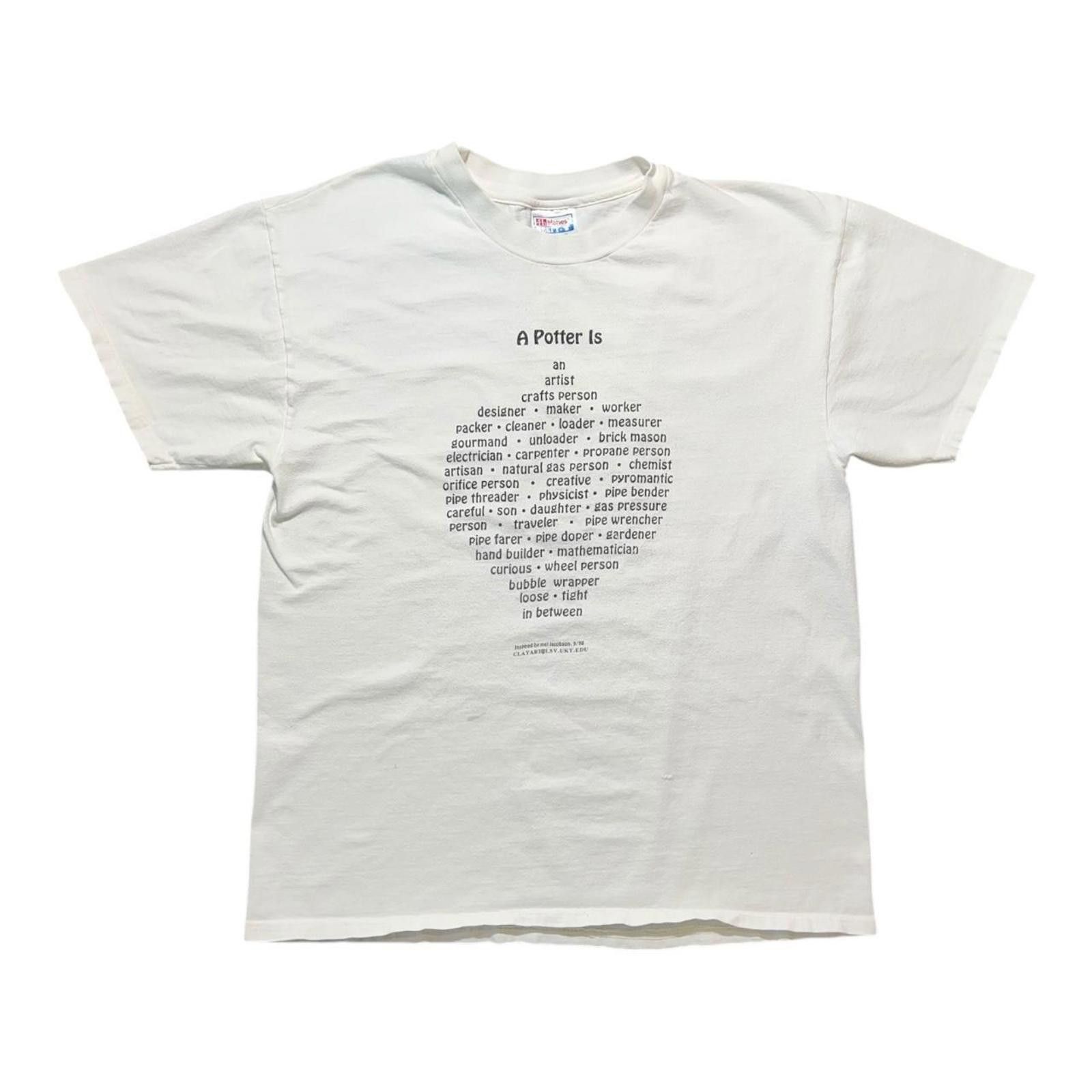 Other Vintage 90s Mel Jacobson A Potter Is Art T-shirt Size US L / EU 52-54 / 3 - 1 Thumbnail