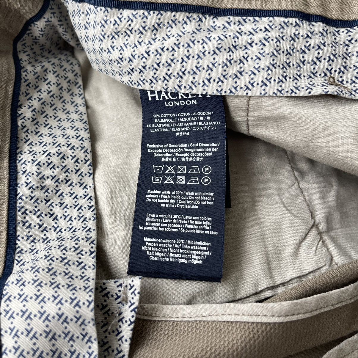 Hackett Hackett London Kensington Garment Dyed Texture Slim Chino Size US 33 - 6 Thumbnail