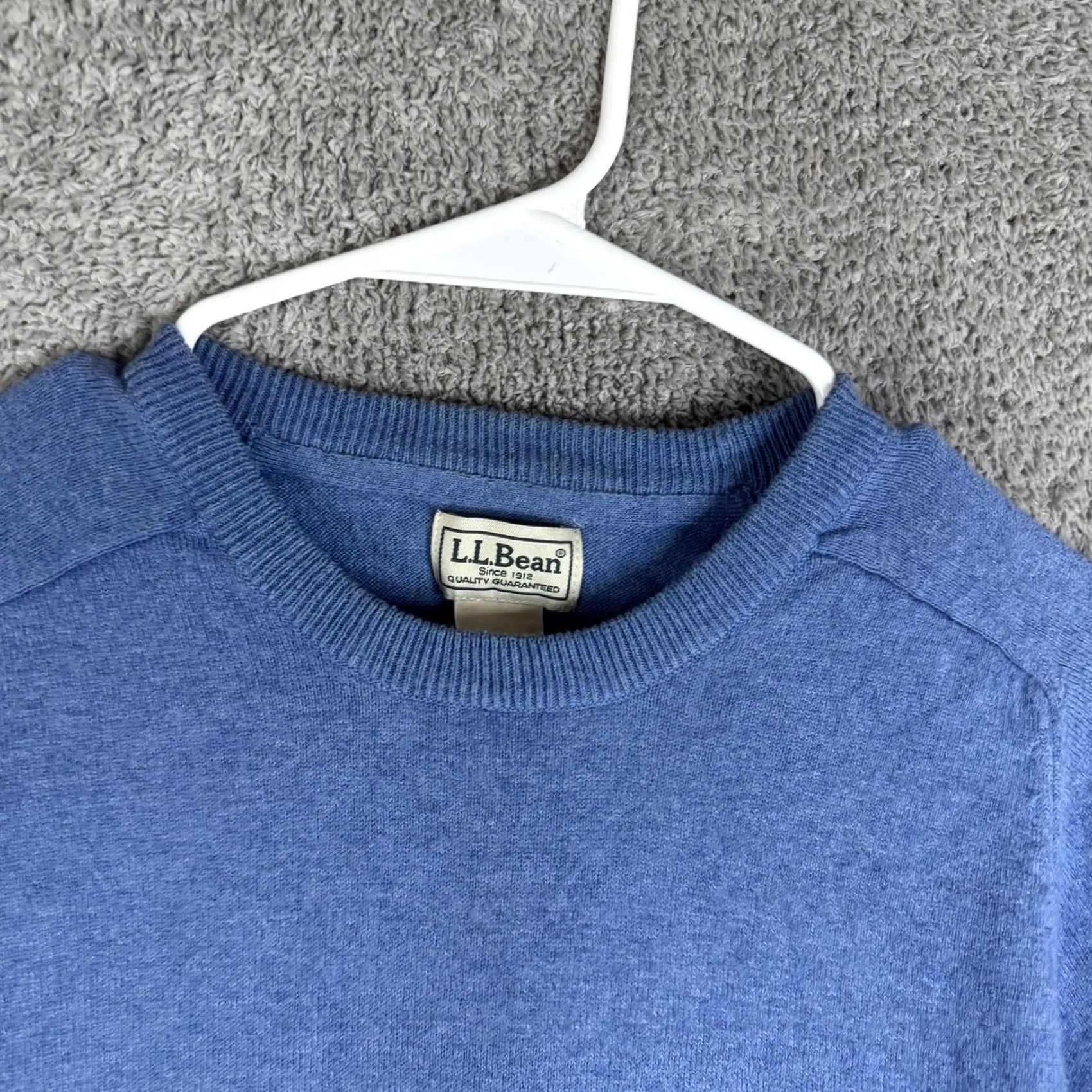 Vintage LL Bean Sweater Mens Medium Blue Cotton Cashmere Crewneck Knit Pullover Size US M / EU 48-50 / 2 - 6 Thumbnail