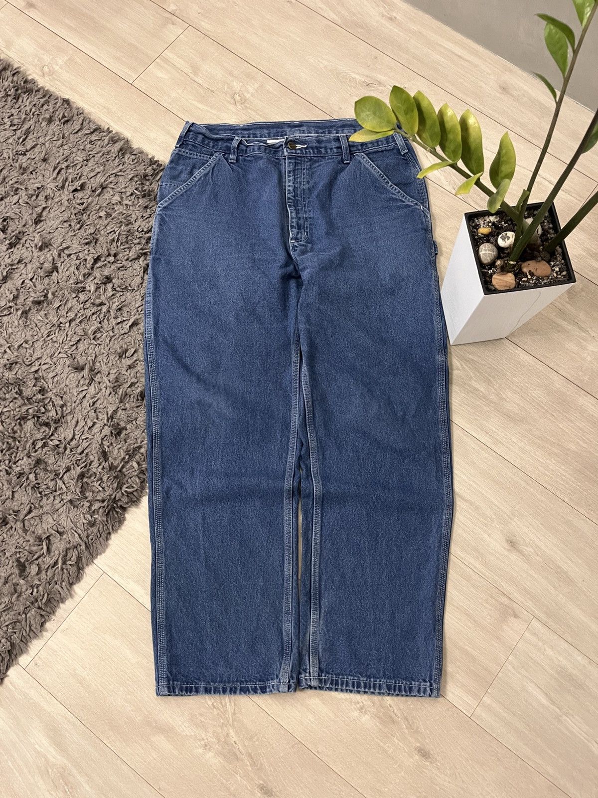 Carhartt 🔥90’s Carhartt Double Knee Cargo Y2k Carpenters Work Pants Size US 36 / EU 52 - 6 Thumbnail