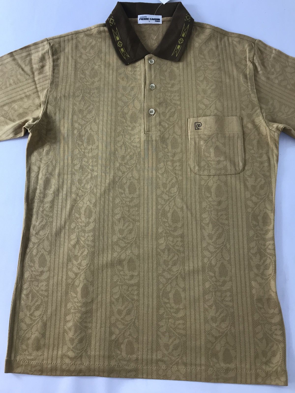 Pierre Cardin 90s Pierre Cardin Paris Tricot Single Pocket Polo Tee Size US M / EU 48-50 / 2 - 3 Thumbnail
