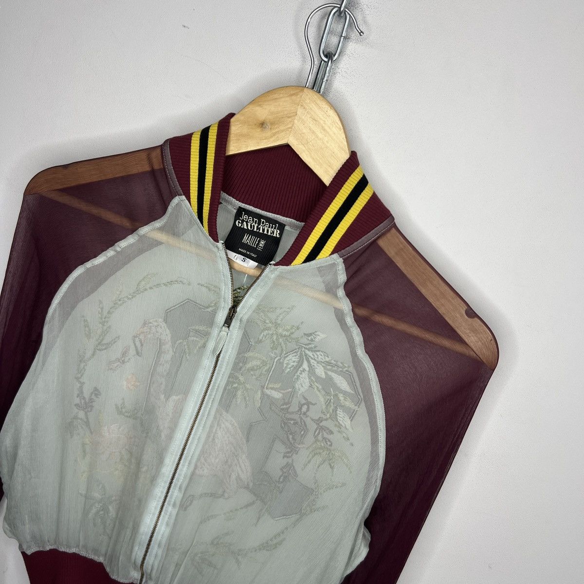 Jean Paul Gaultier Jean Paul Gaultier Vintage Silk Zip Flamingo Jacket Archival Size S / US 4 / IT 40 - 5 Thumbnail