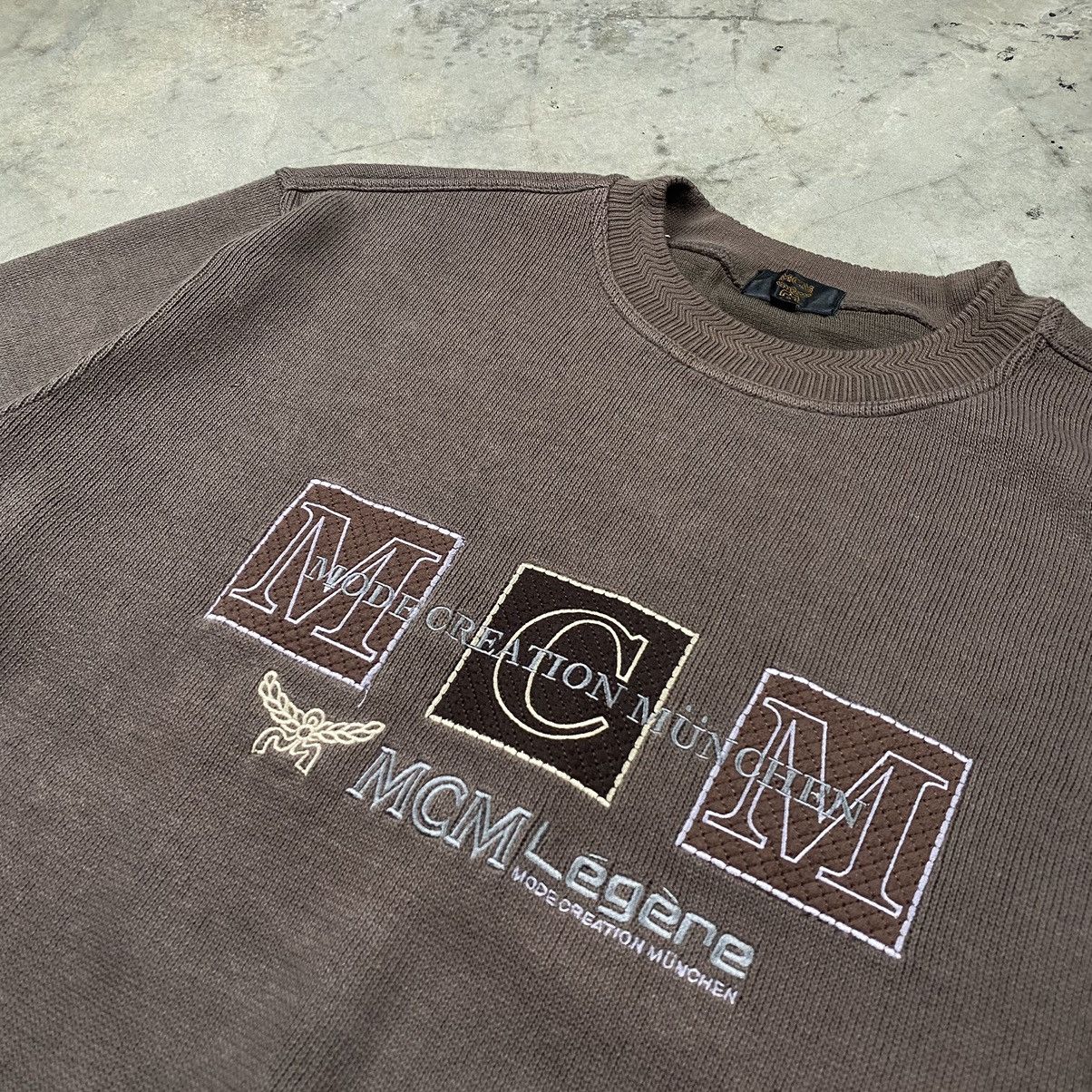 Designer × MCM 90s MCM Travis Brown Knit Crewneck Size US XXL / EU 58 / 5 - 2 Thumbnail