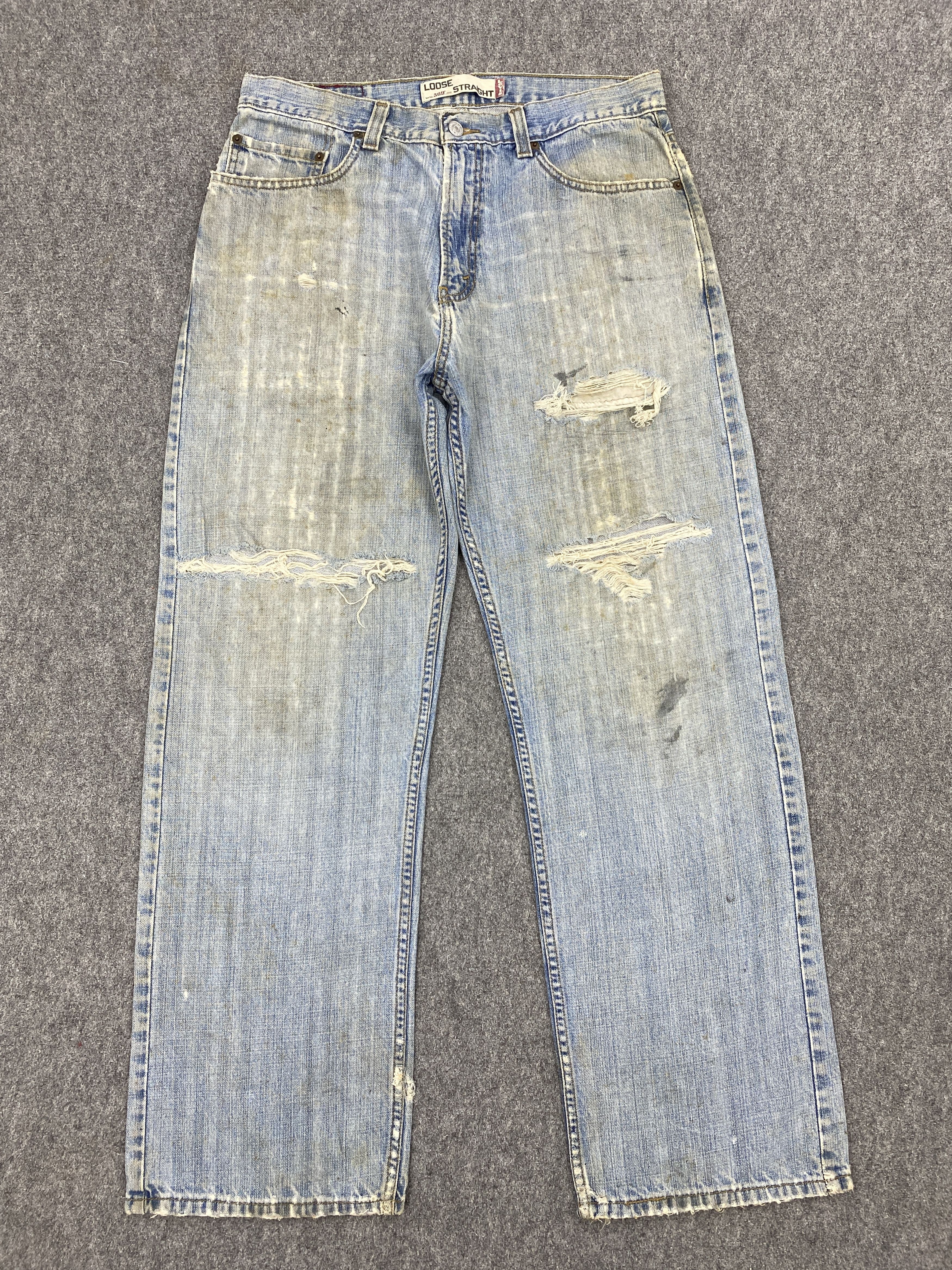 Levi's × Vintage Distressed Vintage Levis 569 Faded Blue Jeans Size US 33 - 1 Thumbnail