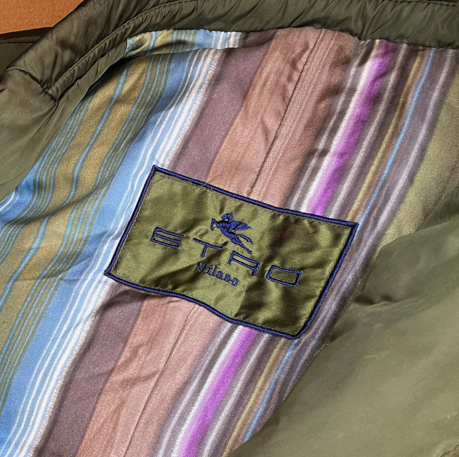 Etro Etro Milano Down Puffer Jacket Olive Green Mens Medium Size US M / EU 48-50 / 2 - 4 Thumbnail