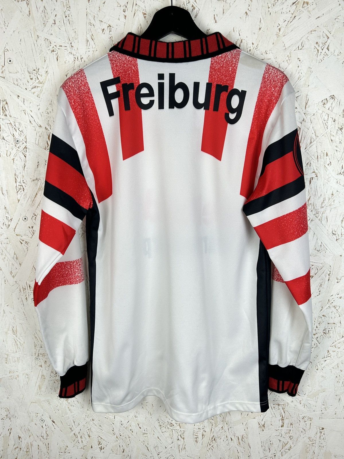 Vintage 90s Uhlsport SC Freiburg 1995/96 Away Kit Long Sleeve Jersey Size US M / EU 48-50 / 2 - 6 Thumbnail