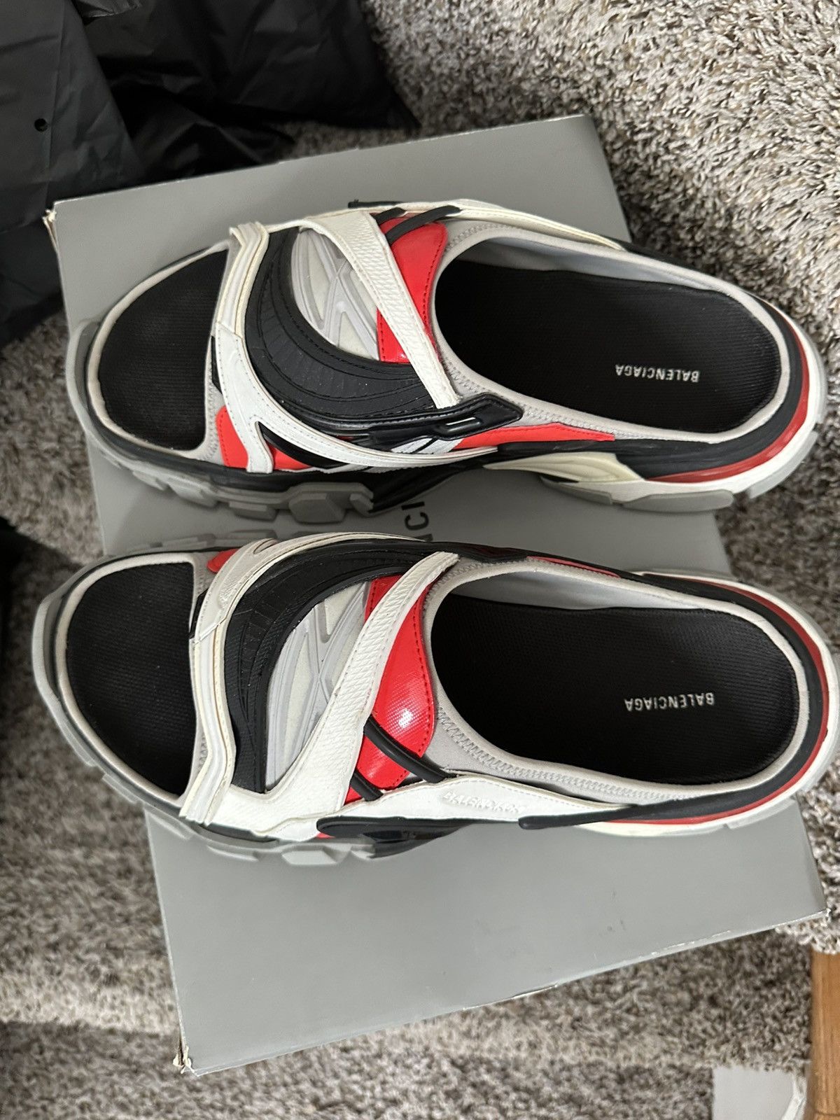 Balenciaga Balenciaga Track Sandals White/Red Size 13 Size US 13 / EU 46 - 2 Thumbnail