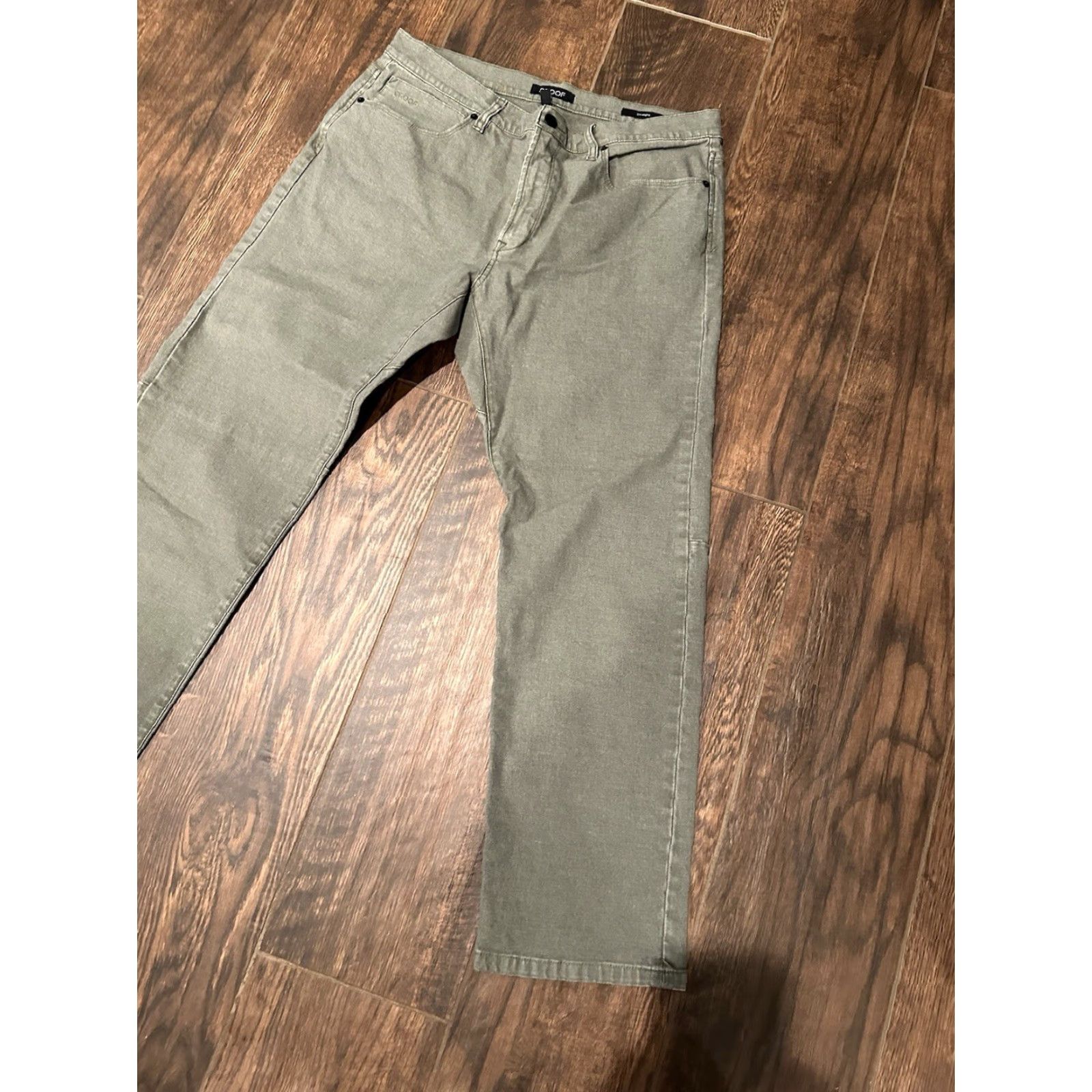 Vintage Proof Huckberry Green Straight Five Pocket Jeans Men's Size 34x29 Size US 34 / EU 50 - 2 Thumbnail