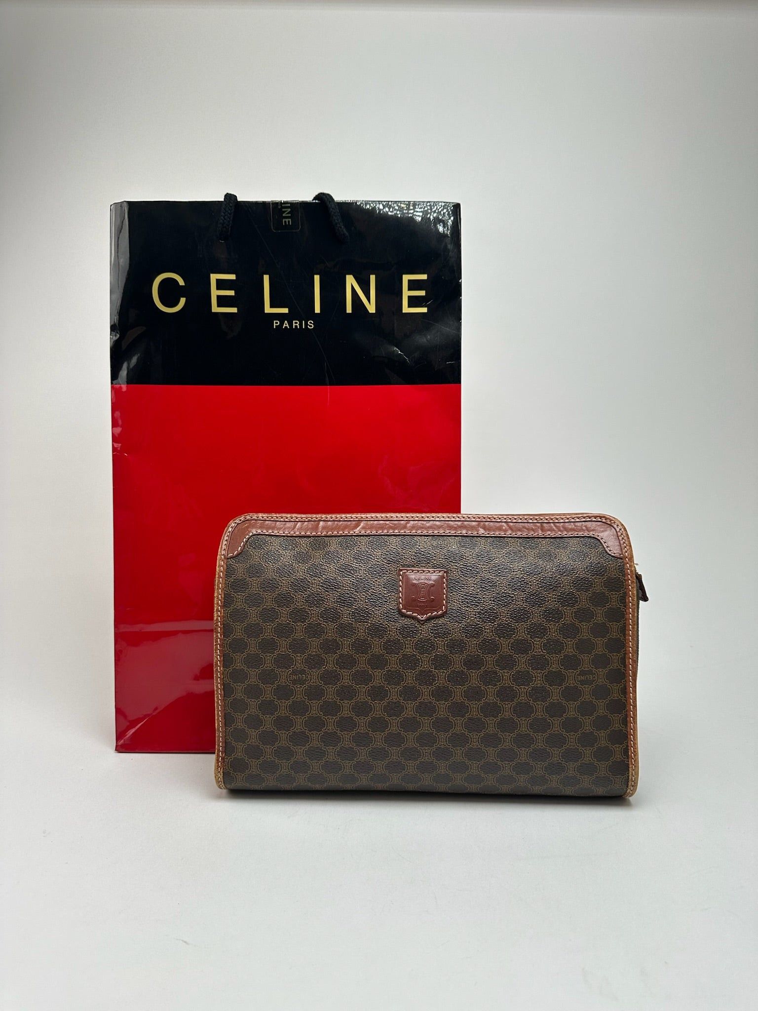 Celine Vintage Paris leather clutch brown Size ONE SIZE - 1 Thumbnail