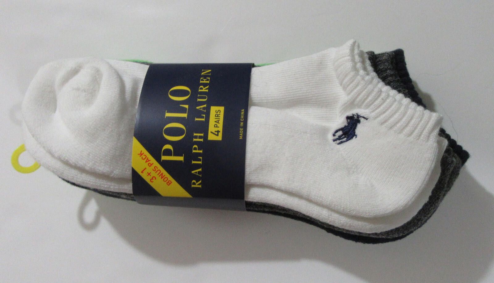 Polo Ralph Lauren Polo Ralph Lauren Mens Low Cut Socks 4 pack Size ONE SIZE - 2 Thumbnail