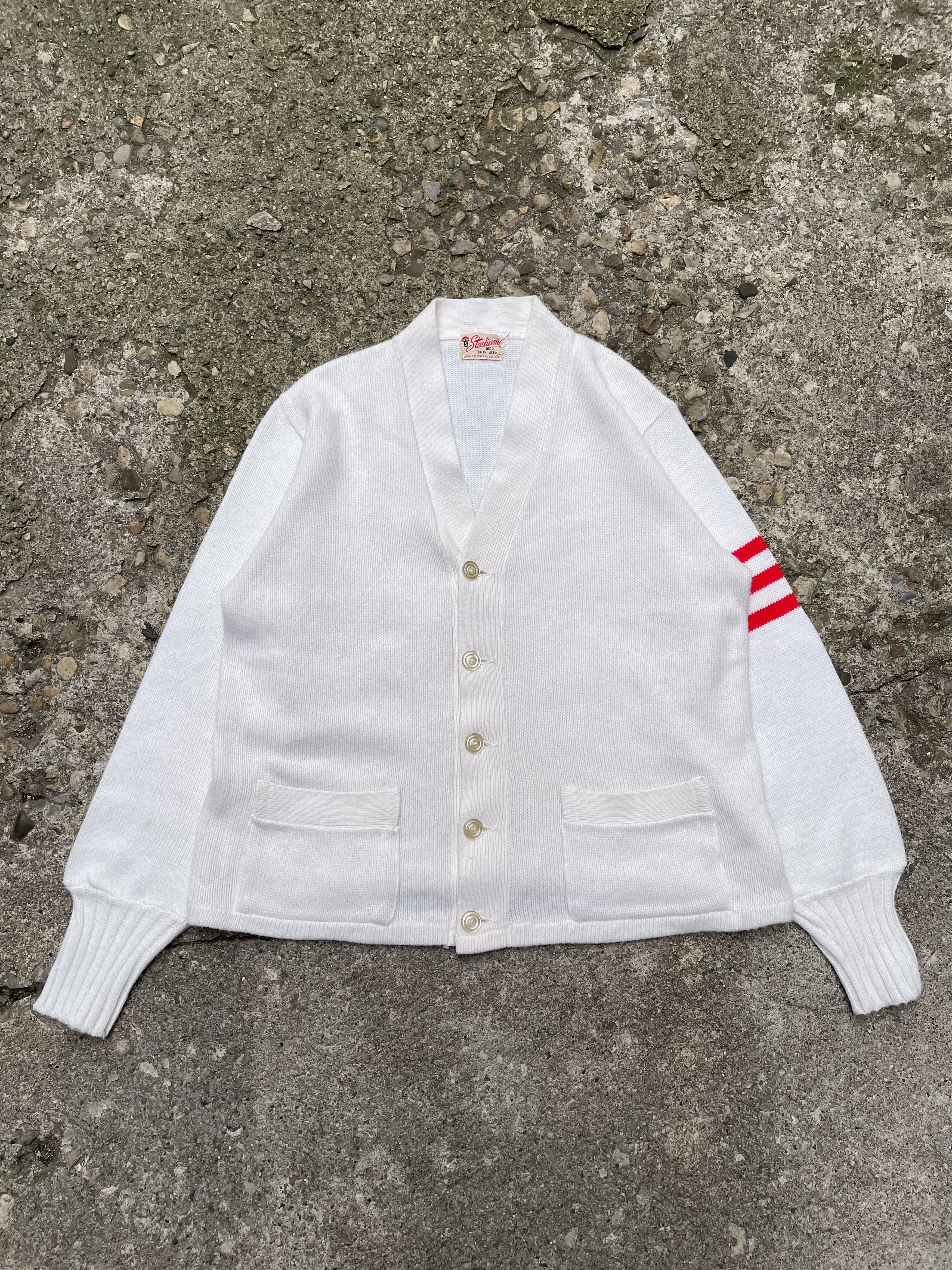 Vintage VTG 1950's/1960's Stadium Varsity Knit Cardigan Sweater Size US XL / EU 56 / 4 - 1 Thumbnail