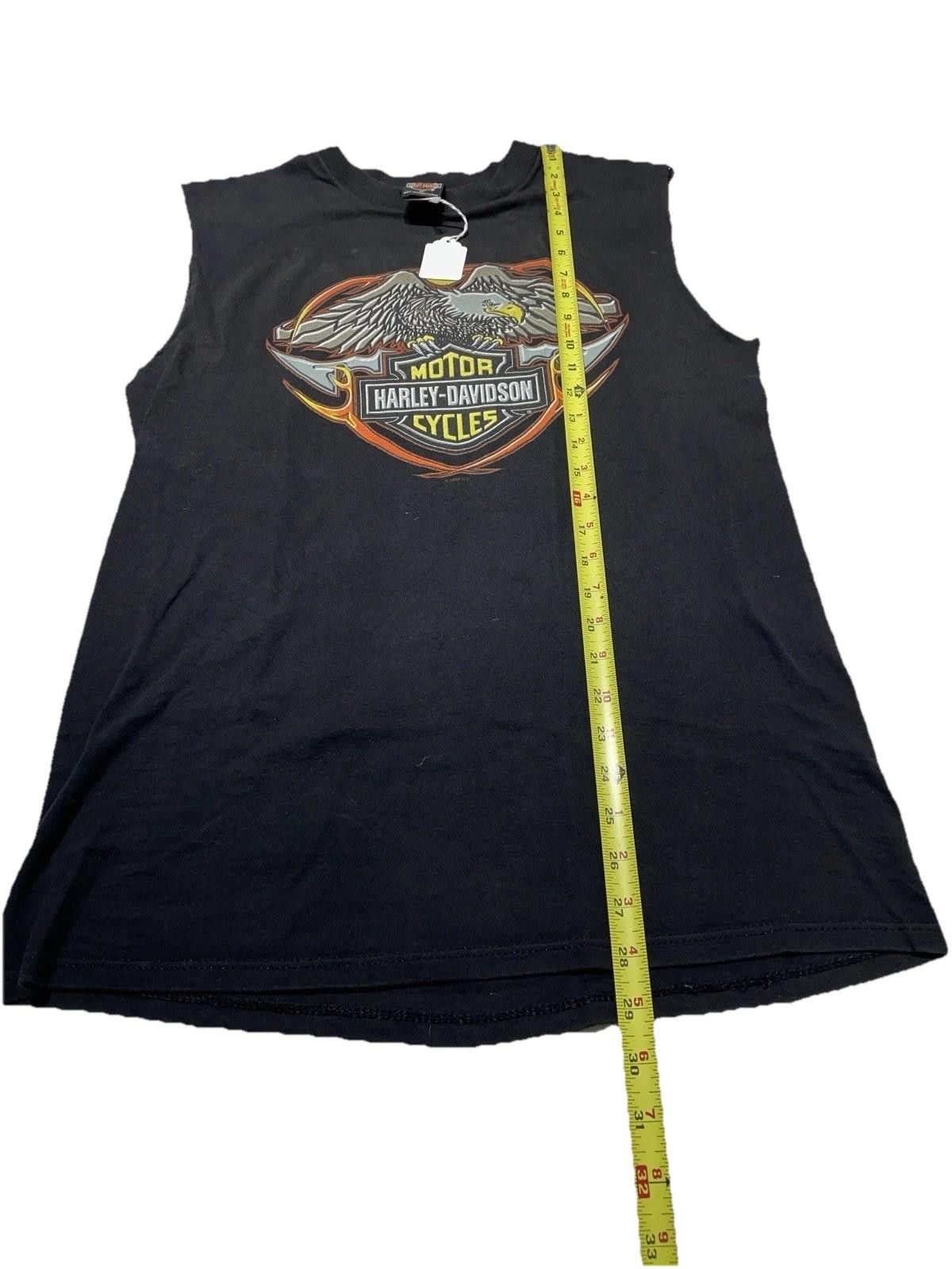 Harley Davidson Vtg Harley Davidson T Shirt Mens Sz M HD 90s Eagle Cutoff M Size US M / EU 48-50 / 2 - 5 Thumbnail