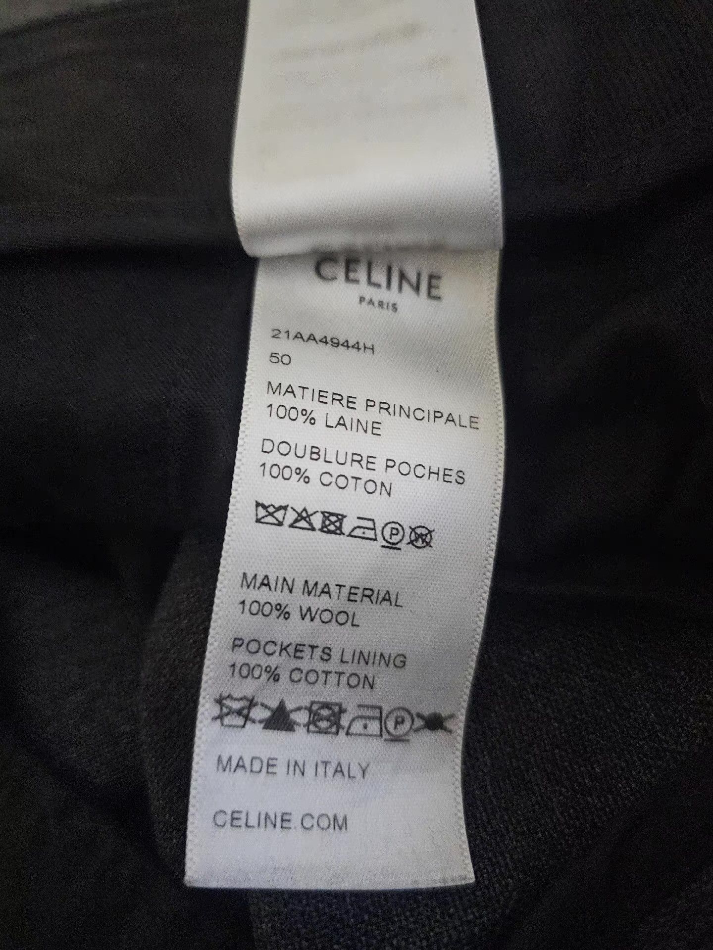 Celine Celine dark grey wool trousers. Q4 Size 50R - 6 Thumbnail