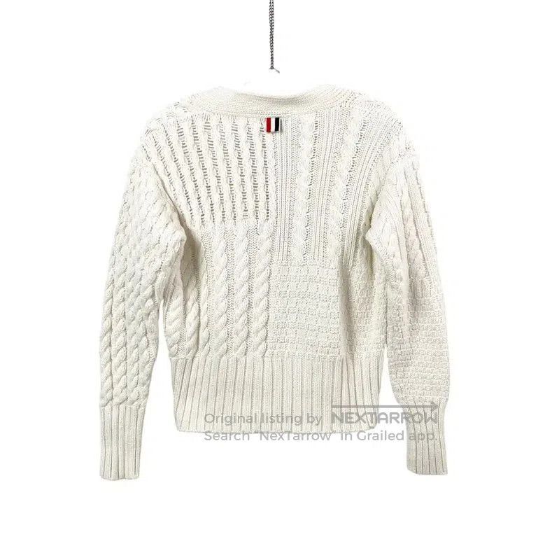 Thom Browne Thom Browne White Cotton Women's Cardigan . Size XXS / US 00 / IT 34 - 2 Thumbnail