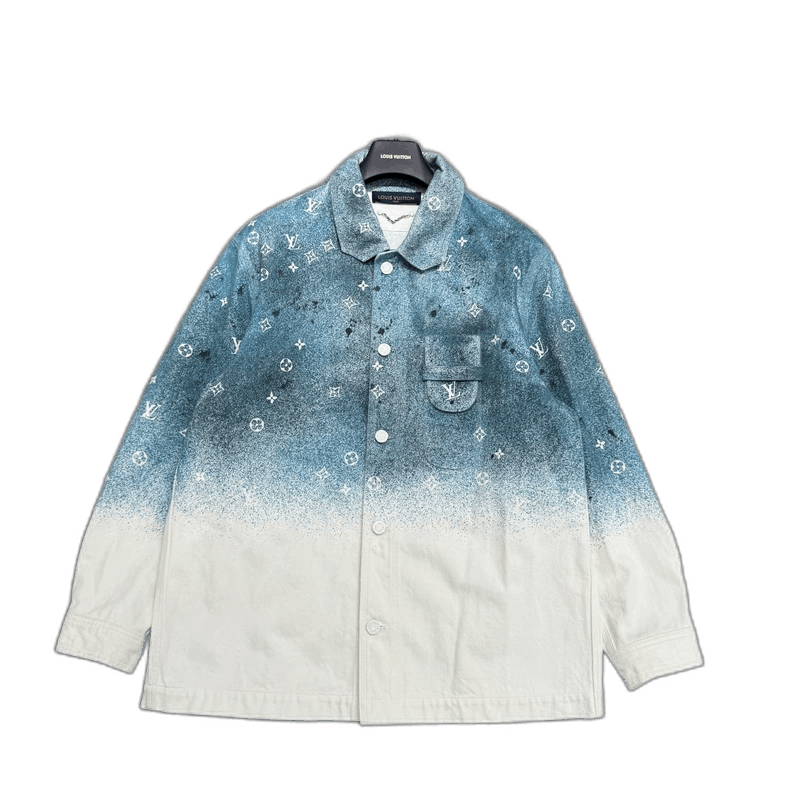 Louis Vuitton Louis Vuitton Denim Jacket with Logo Print Size US L / EU 52-54 / 3 - 1 Thumbnail