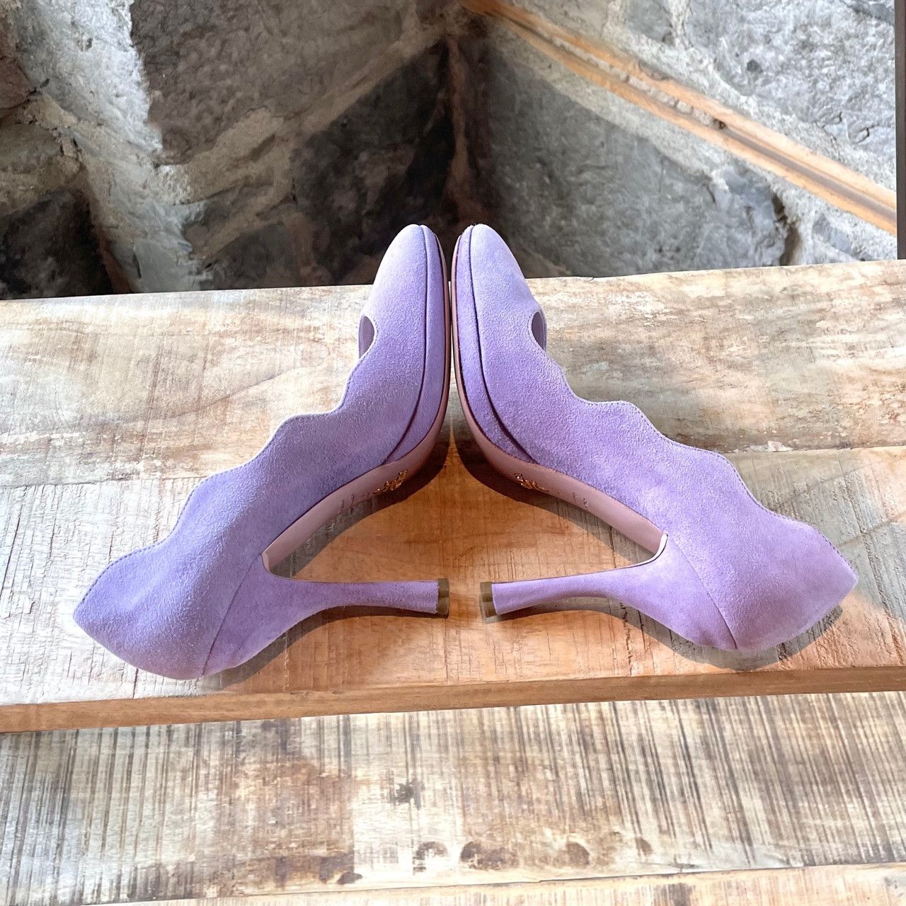 Prada Prada Lilac Suede Scallop Pumps Size US 7 / IT 37 - 7 Thumbnail