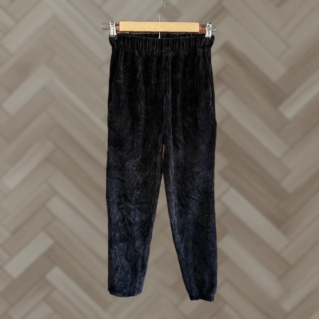 Oak + Fort Oak + Fort Womens Black Corduroy Jogger Chino Pants Size Small Size 28" / US 6 / IT 42 - 1 Thumbnail