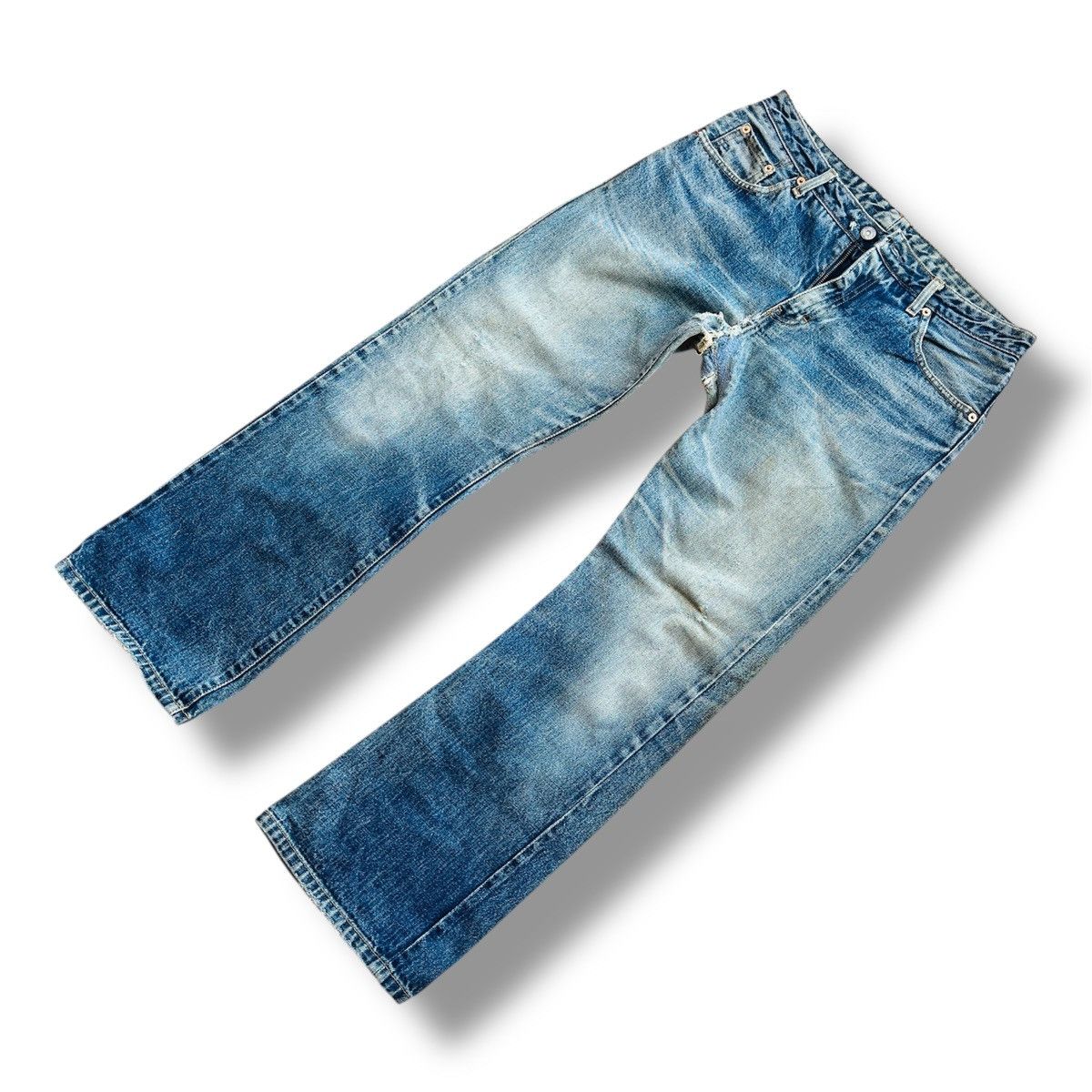 Levi's Vintage Levi's R Tag Distresse Selvedge Jeans Talon Zipper Size US 31 - 5 Thumbnail