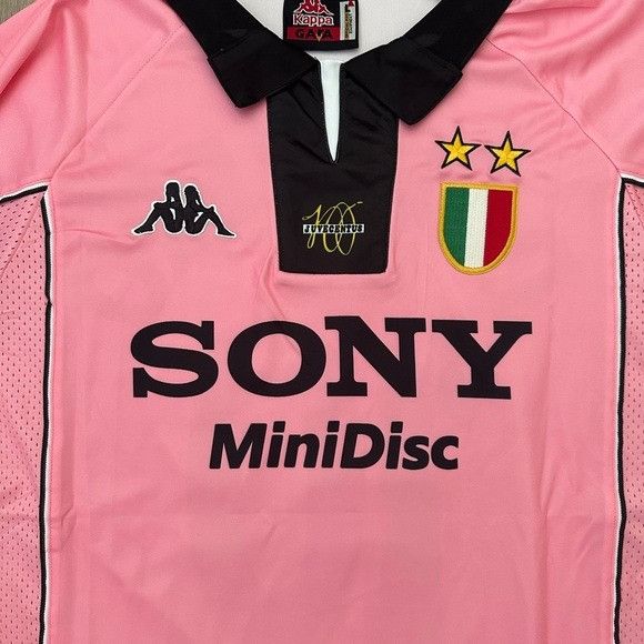 Kappa Juventus 97/98 Alessandro Del Piero #10 Retro Pink Soccer Je Size US XXL / EU 58 / 5 - 3 Thumbnail