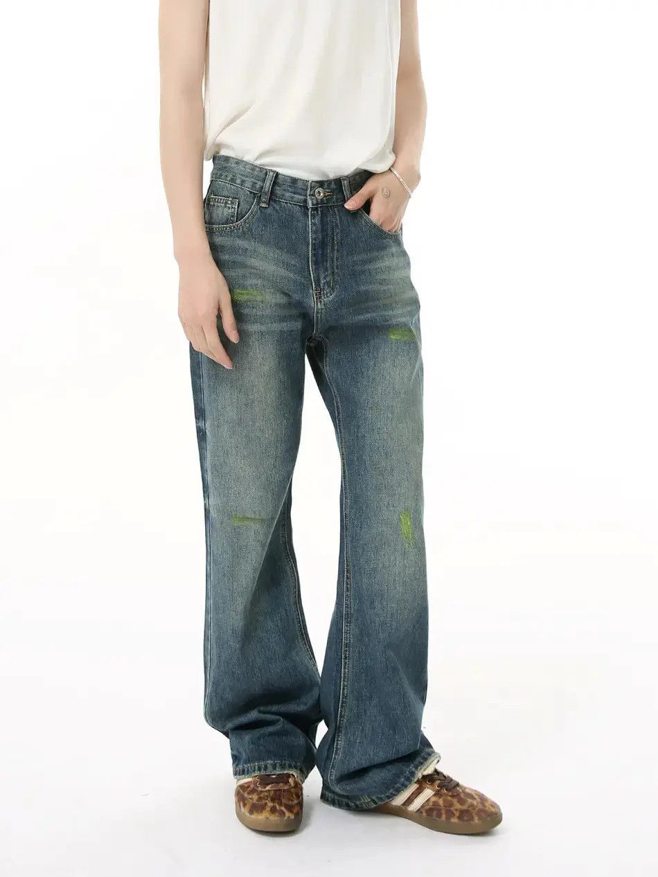 Japanese Brand Retro loose casual micro flared jeans Size US 32 / EU 48 - 1 Thumbnail