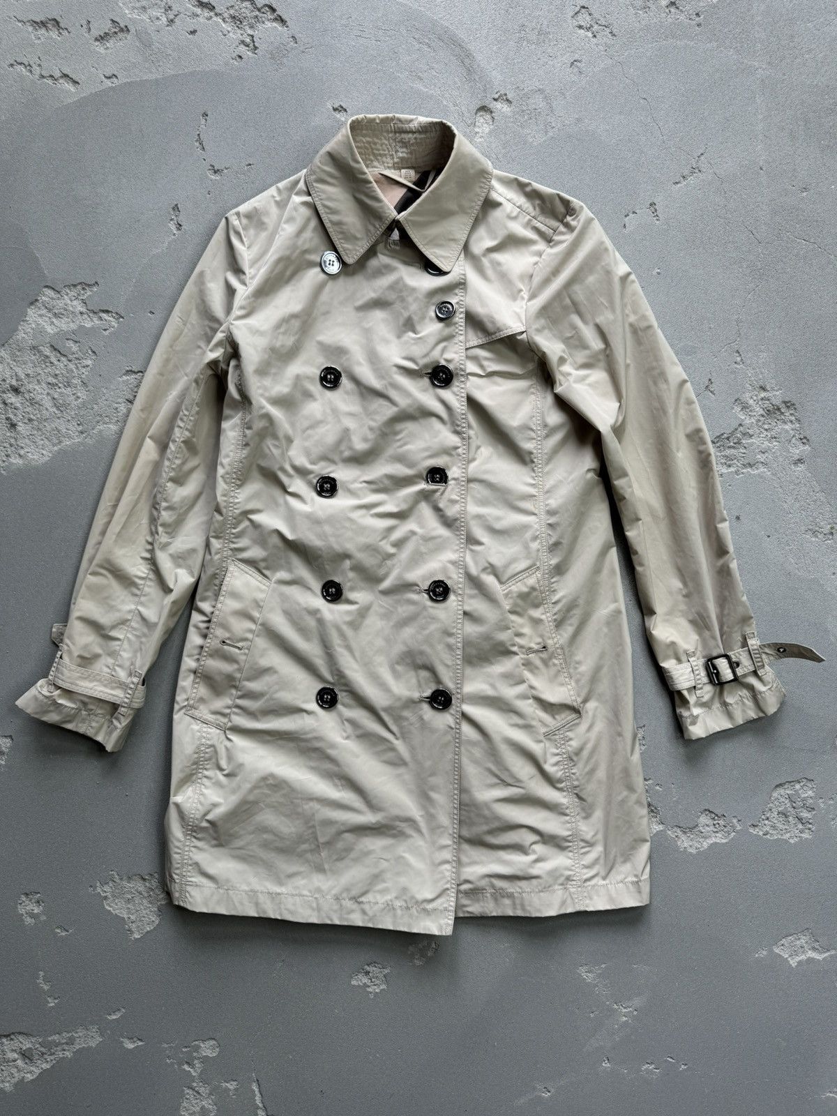 Burberry Burberry Brit Lux Iconic Double Boards Beige Trench Coat Size S / US 4 / IT 40 - 1 Thumbnail