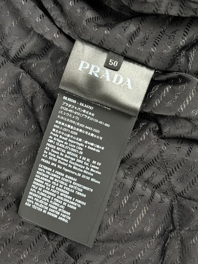 Prada AW2018 Prada Black Puffer Shearling Leather Jacket Size US M / EU 48-50 / 2 - 11 Thumbnail