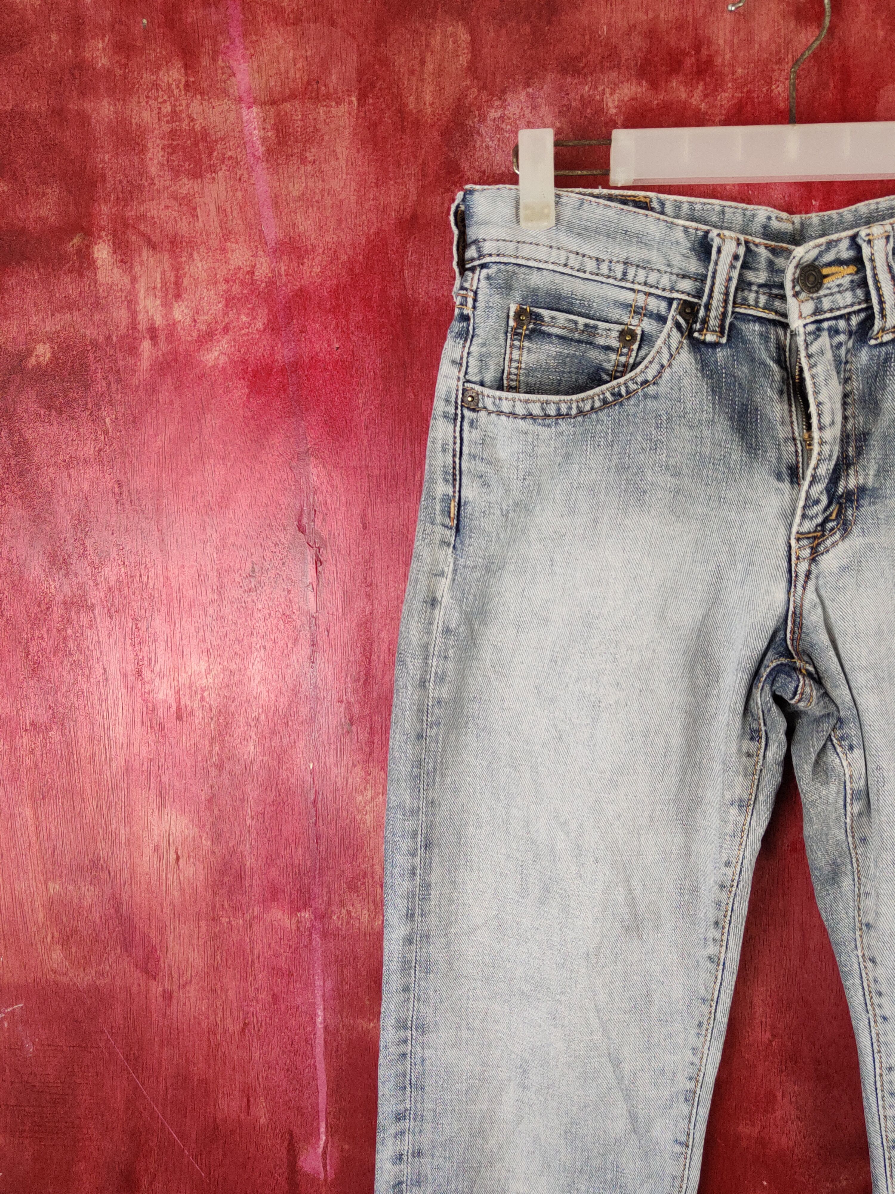 Japanese Brand GLHeart Blue Faded Distressed Ripped Jeans #S1804 Size 29" - 3 Thumbnail
