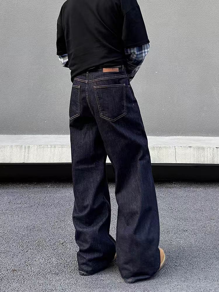 Japanese Brand × Jean Vintage Straight Micro Flare Black Loose Jeans Size US 32 / EU 48 - 2 Thumbnail