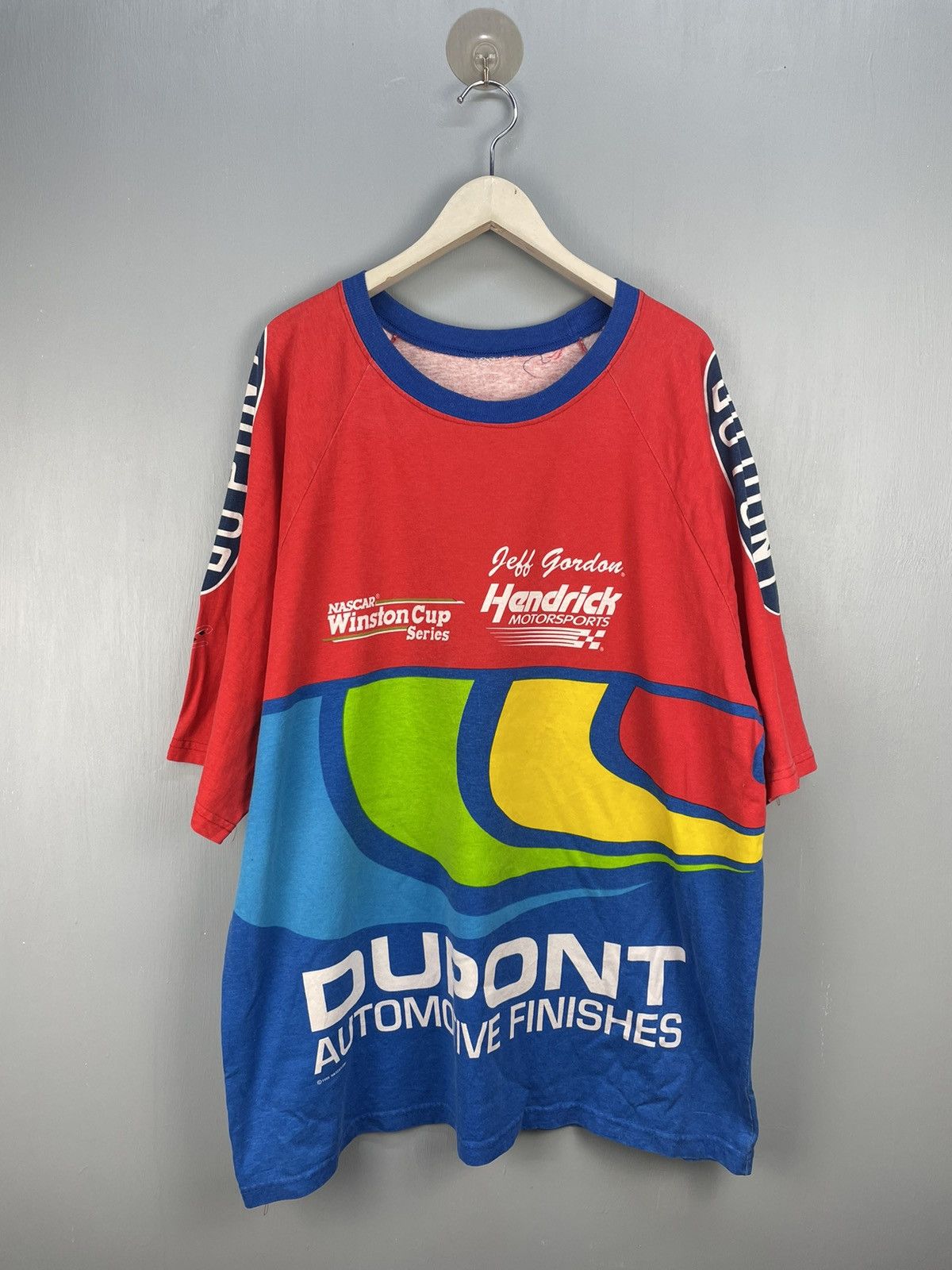 DuPont Vintage 90s Nascar Winston Cup Series Jeff Gordon t shirt Size US XXL / EU 58 / 5 - 1 Thumbnail