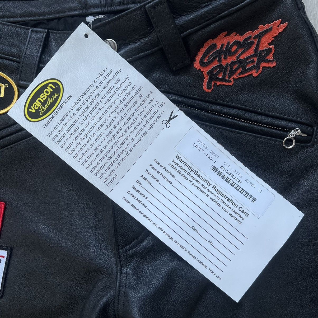 Supreme × Vanson Leathers Supreme x Vanson Ghost Rider Leather Pants (Black) Size US 32 / EU 48 - 10 Thumbnail
