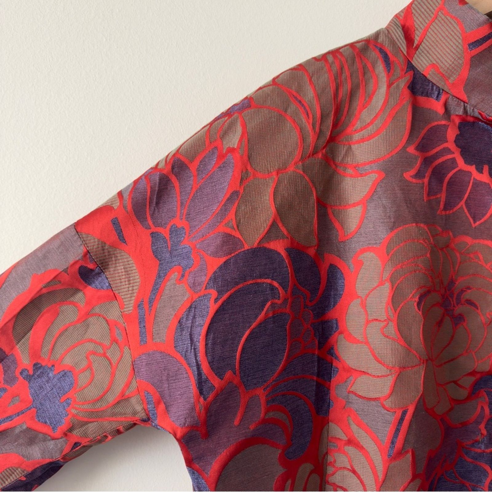 Piazza Sempione Piazza Sempione made in Italy floral Jacquard blazer jacket Size XL / US 12-14 / IT 48-50 - 4 Thumbnail
