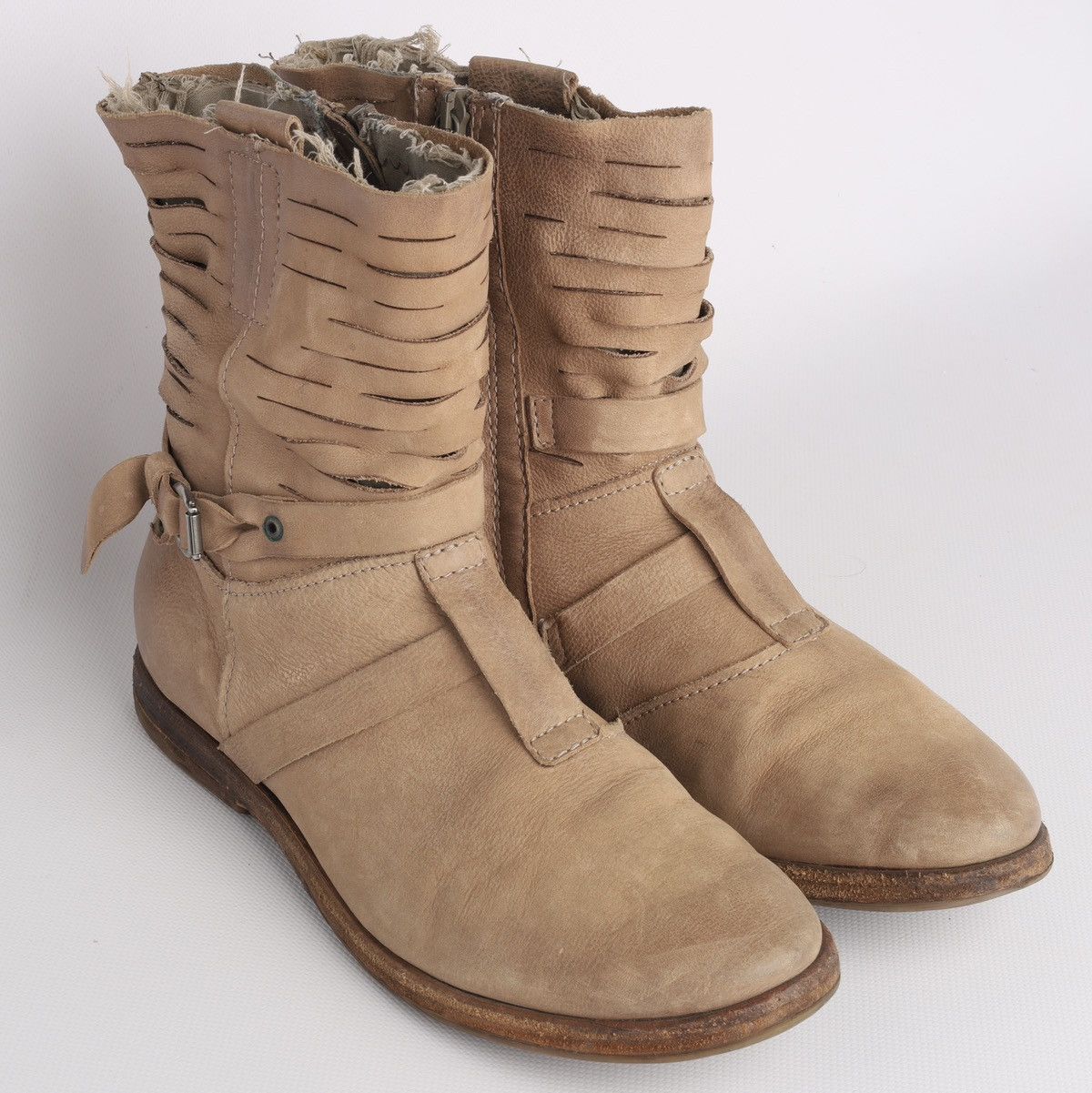 A.S.98 A.S.98 AS98 Airstep Leather Beige High Boots Shoes Size US 11 / IT 41 - 2 Thumbnail