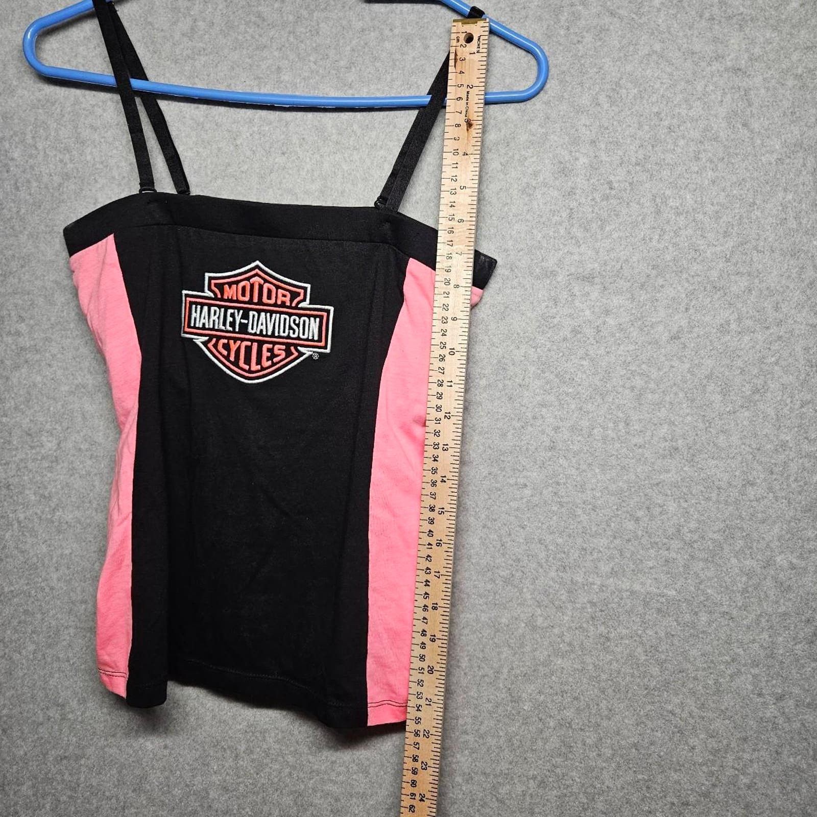 Harley Davidson Spaghetti Stap Tube Top Pink and Black