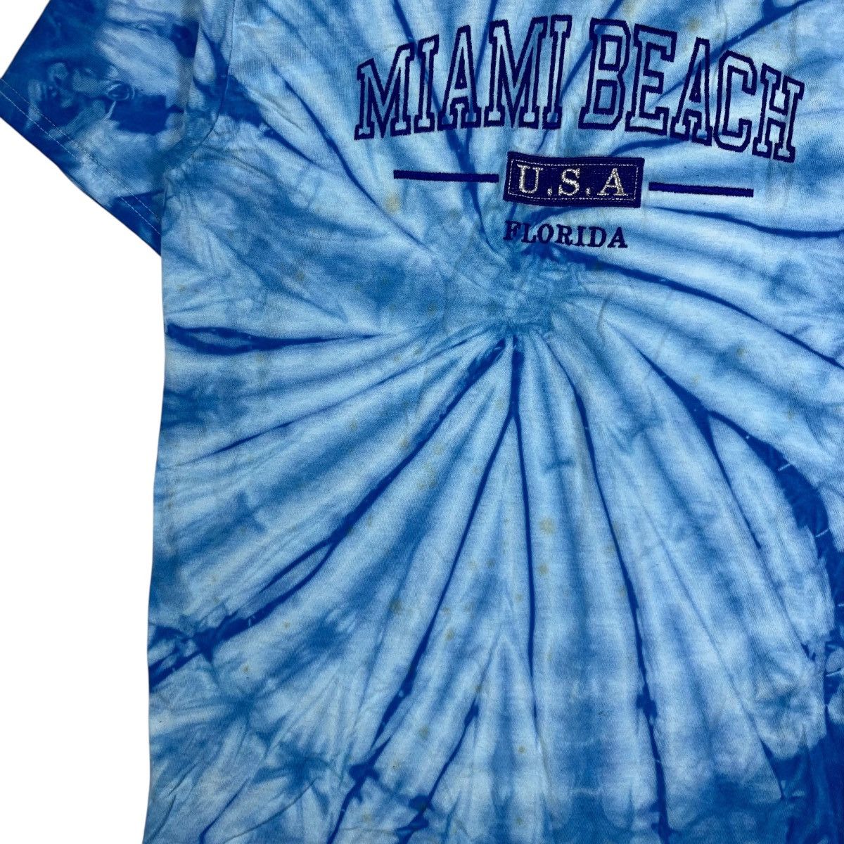 Hanes Vintage MIAMI BEACH USA Florida Tie Dye Hanes Tee Shirt Size S / US 4 / IT 40 - 4 Thumbnail