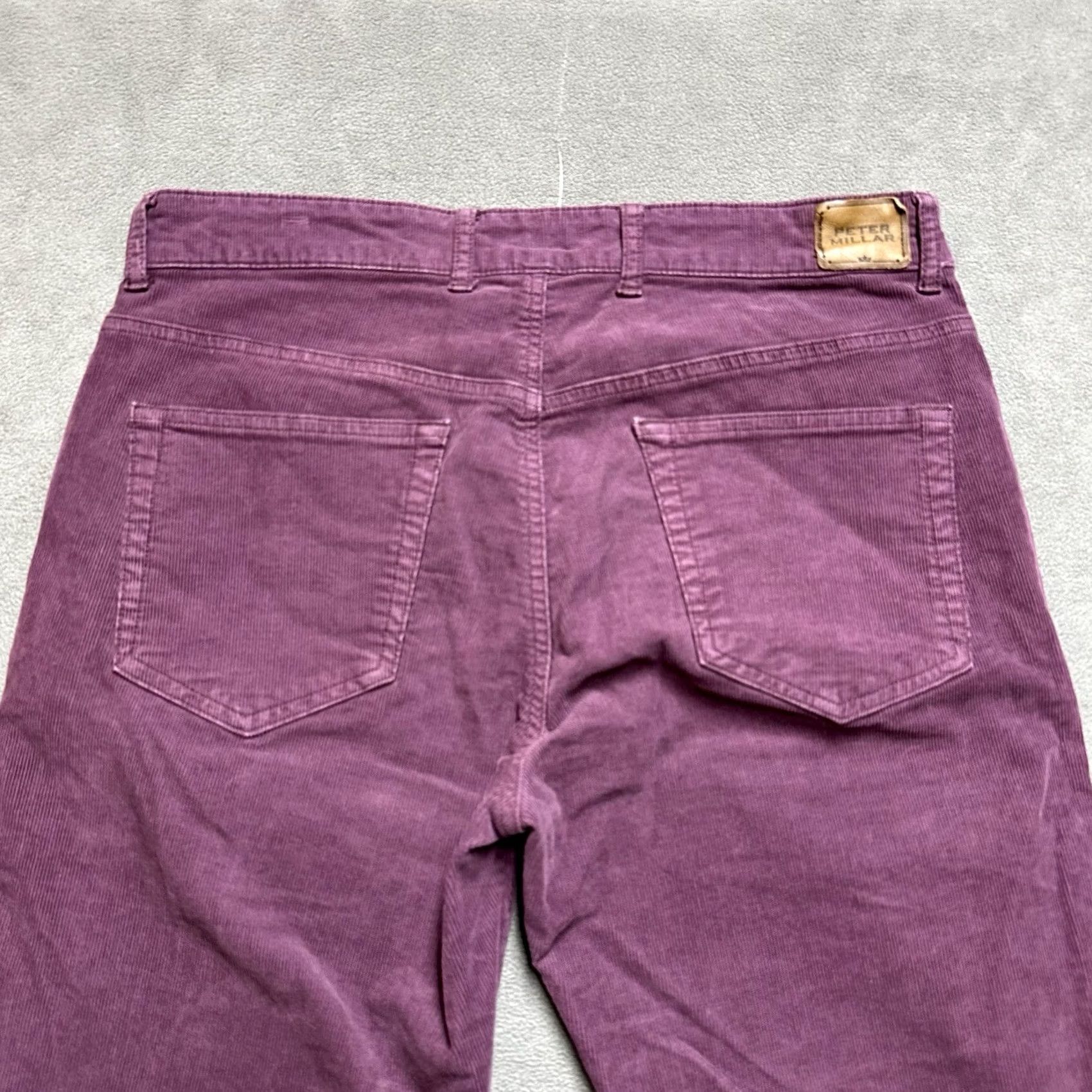 Peter Millar Peter Millar Pants Mens 32 Burgundy Red Corduroy 5-Pocket Straight Leg Casual Chino Cotton Draper Mens Size US 32 / EU 48 - 4 Thumbnail