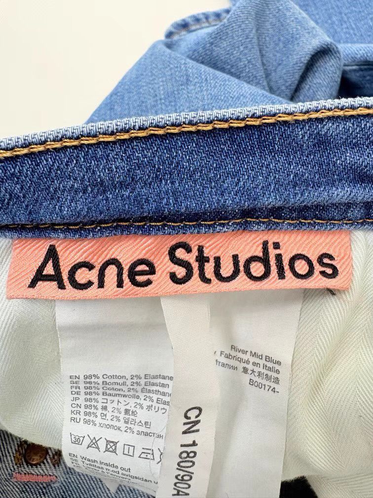 Acne Studios ACNE STUDIOS Leather Patch Jeans Size US 33 - 4 Thumbnail