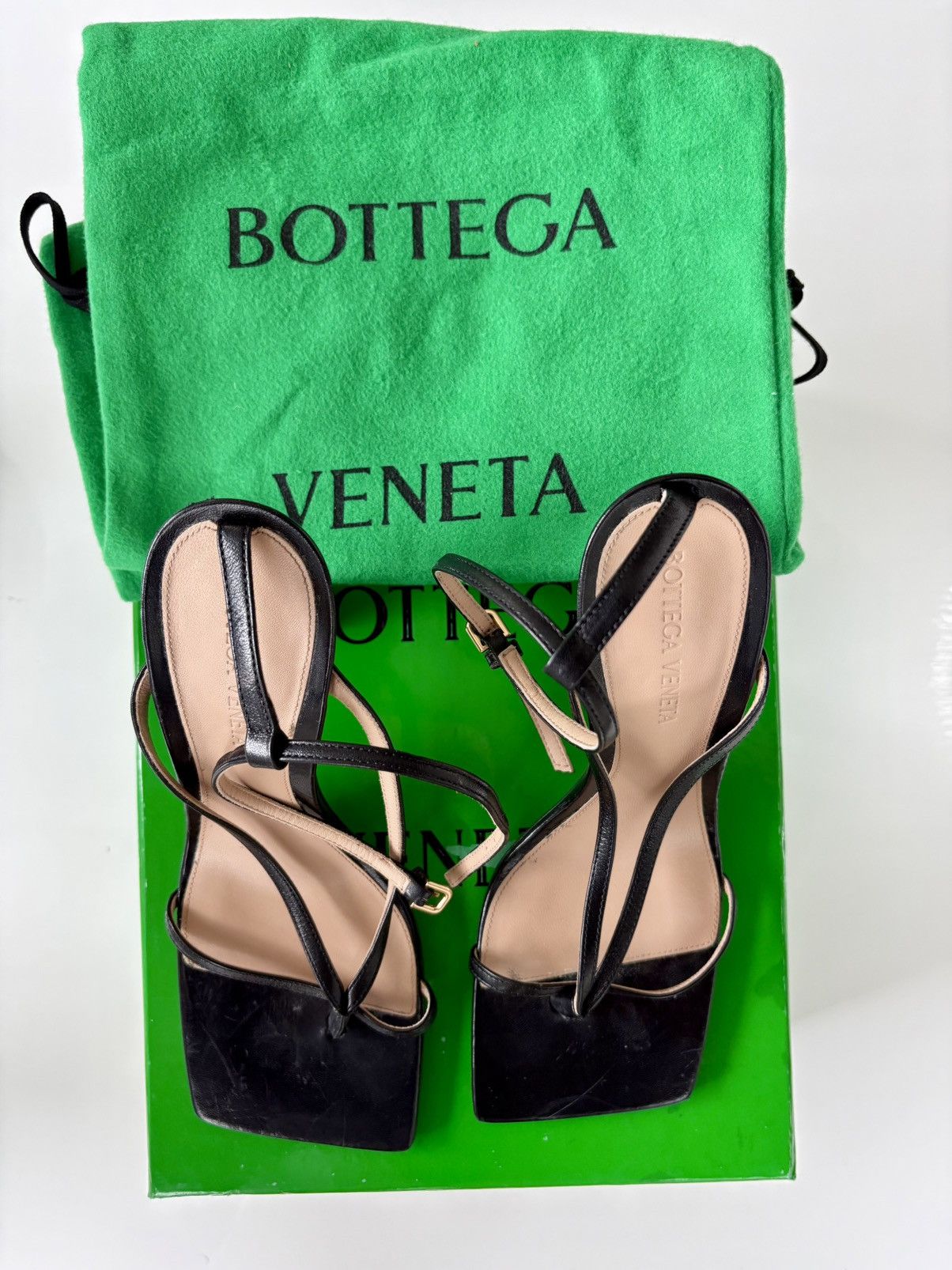 Bottega Veneta Bottega Veneta stretch strap lambskin leather sandal Size US 6.5 / IT 36.5 - 1 Thumbnail